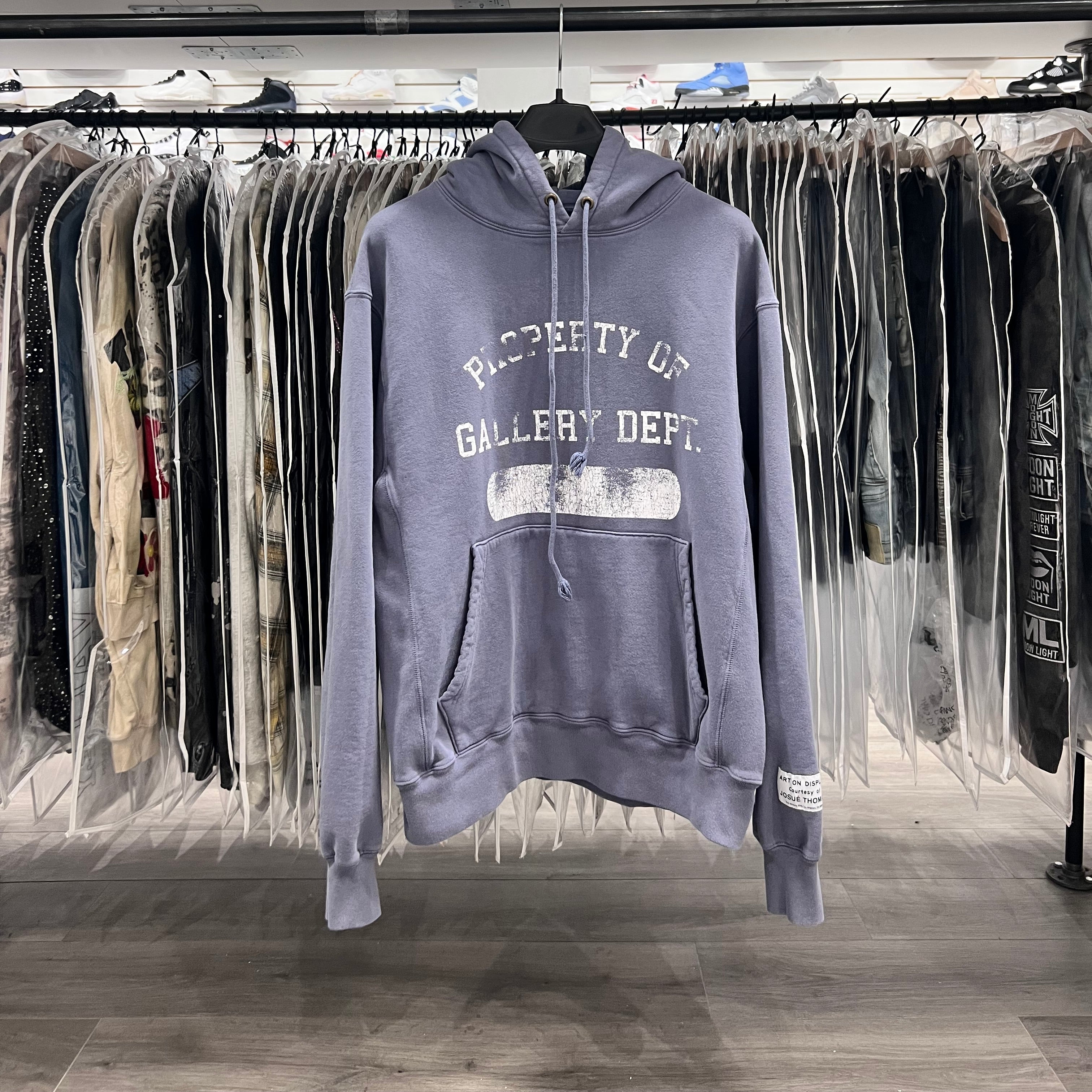 Gallery Dept Property Of Hoodie Blue Grey (Lightly Worn)