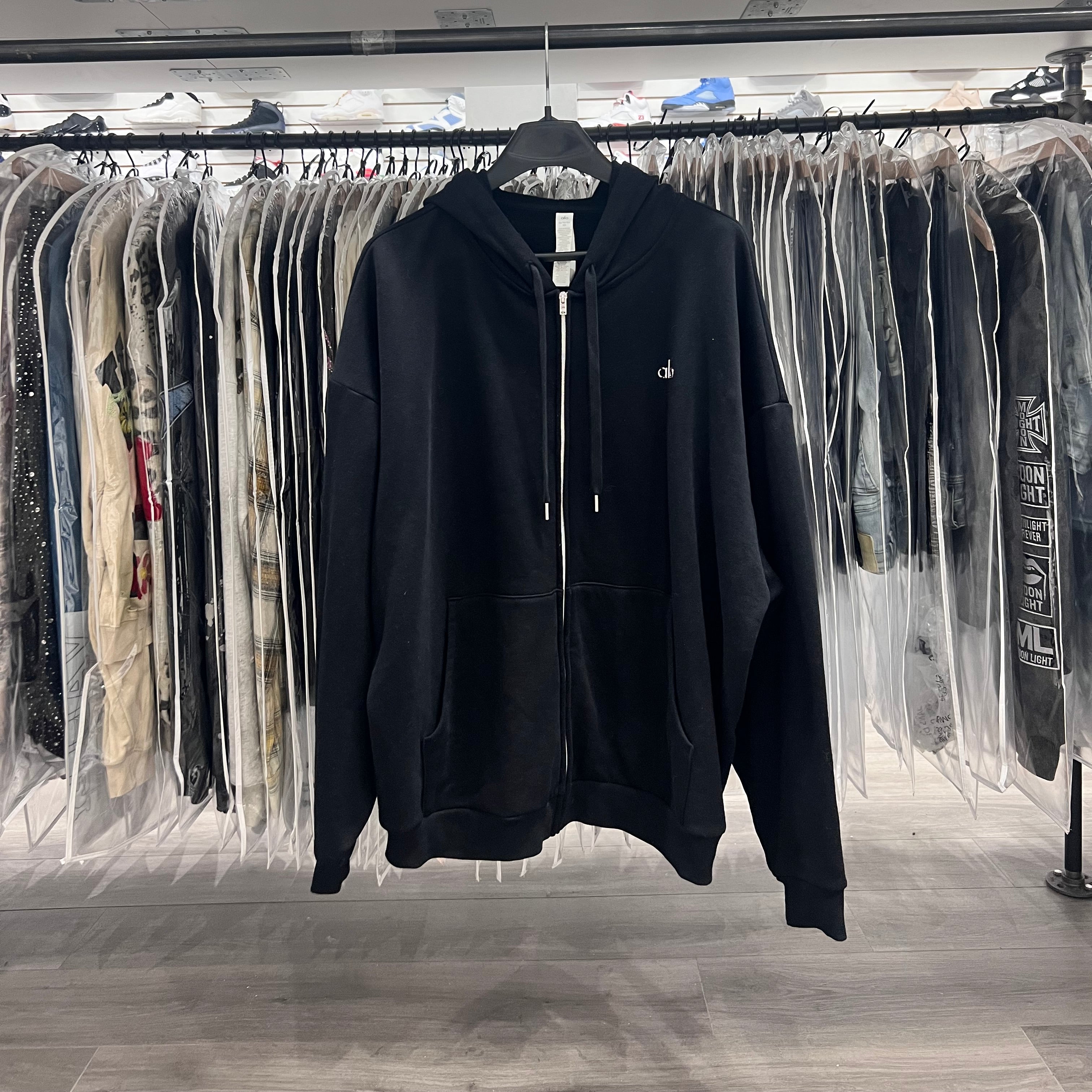 Alo Zip Up Hoodie Black (Lightly Worn)