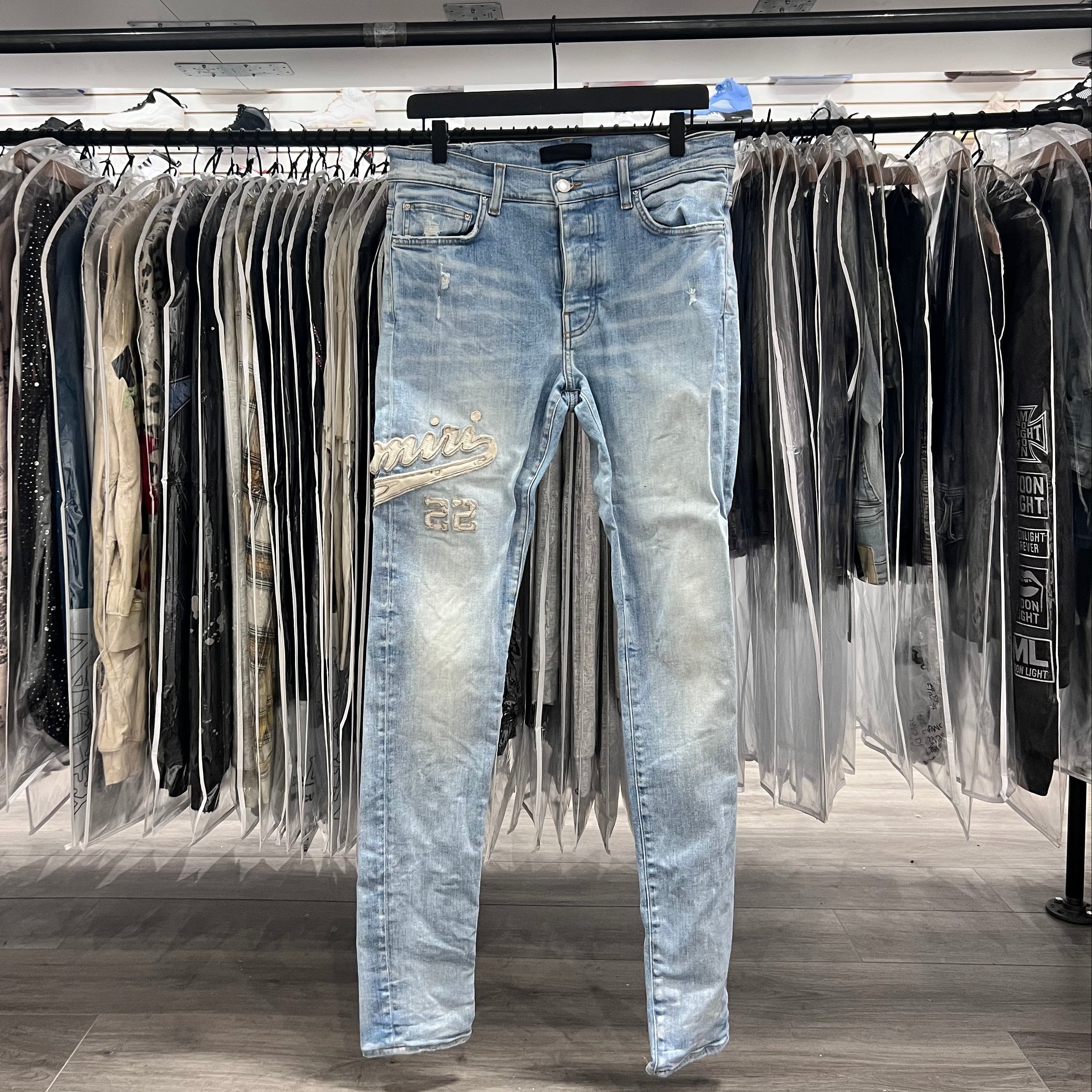 Amiri Antique Logo Indigo Jeans (Lightly Worn)