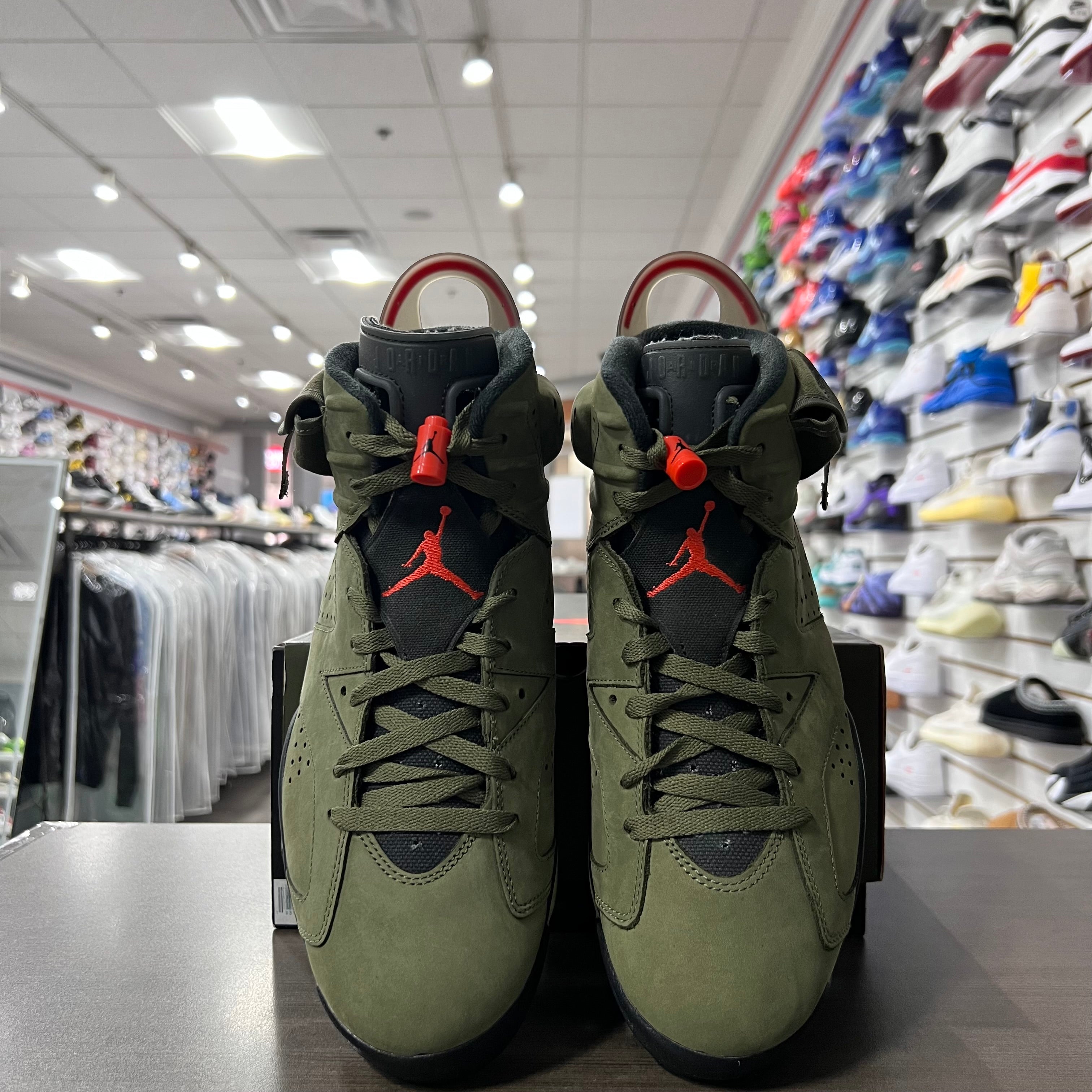 Jordan Retro 6 Mens Travis Olive (Lightly Worn)