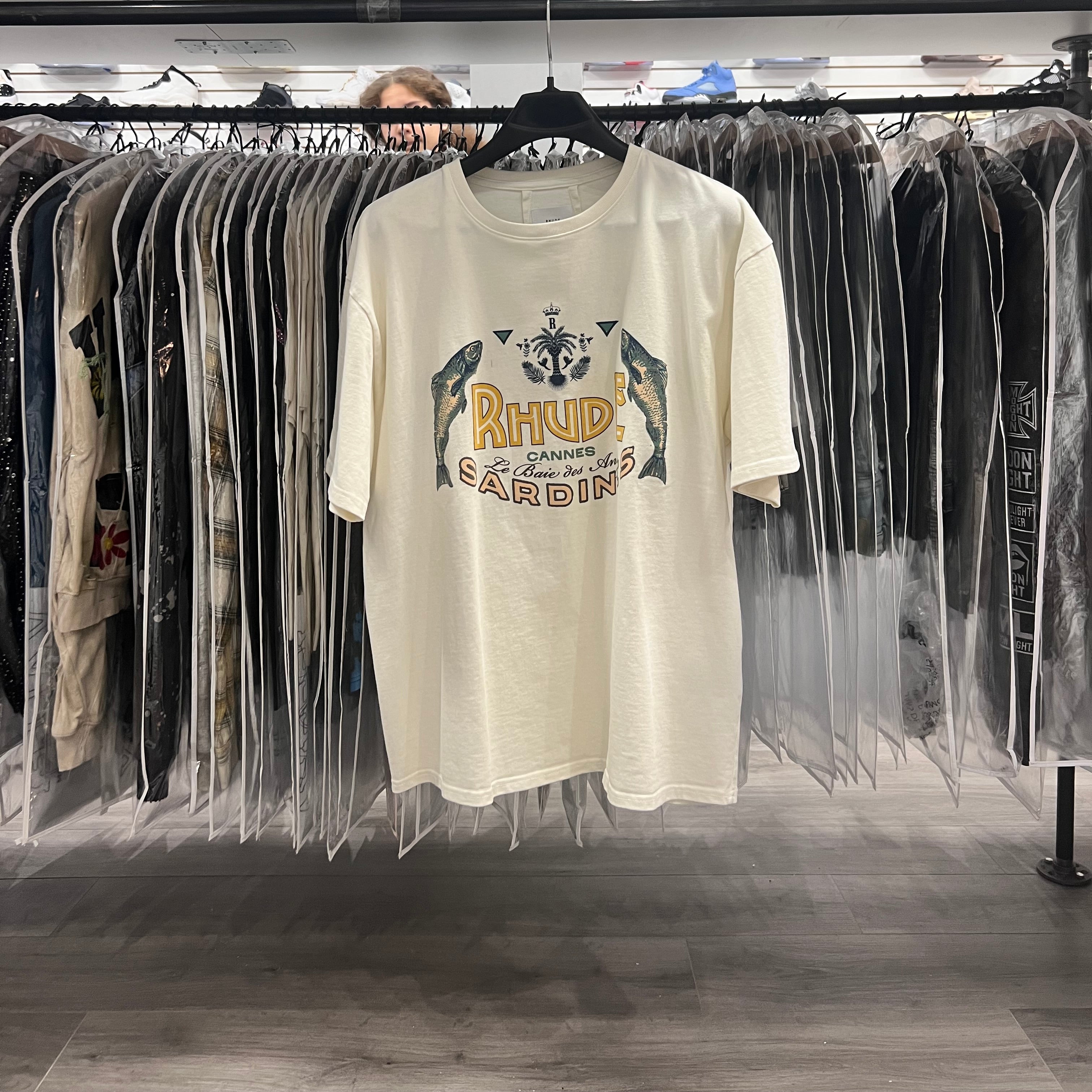 Rhude Sardines Tee Vintage White (Lightly Worn)