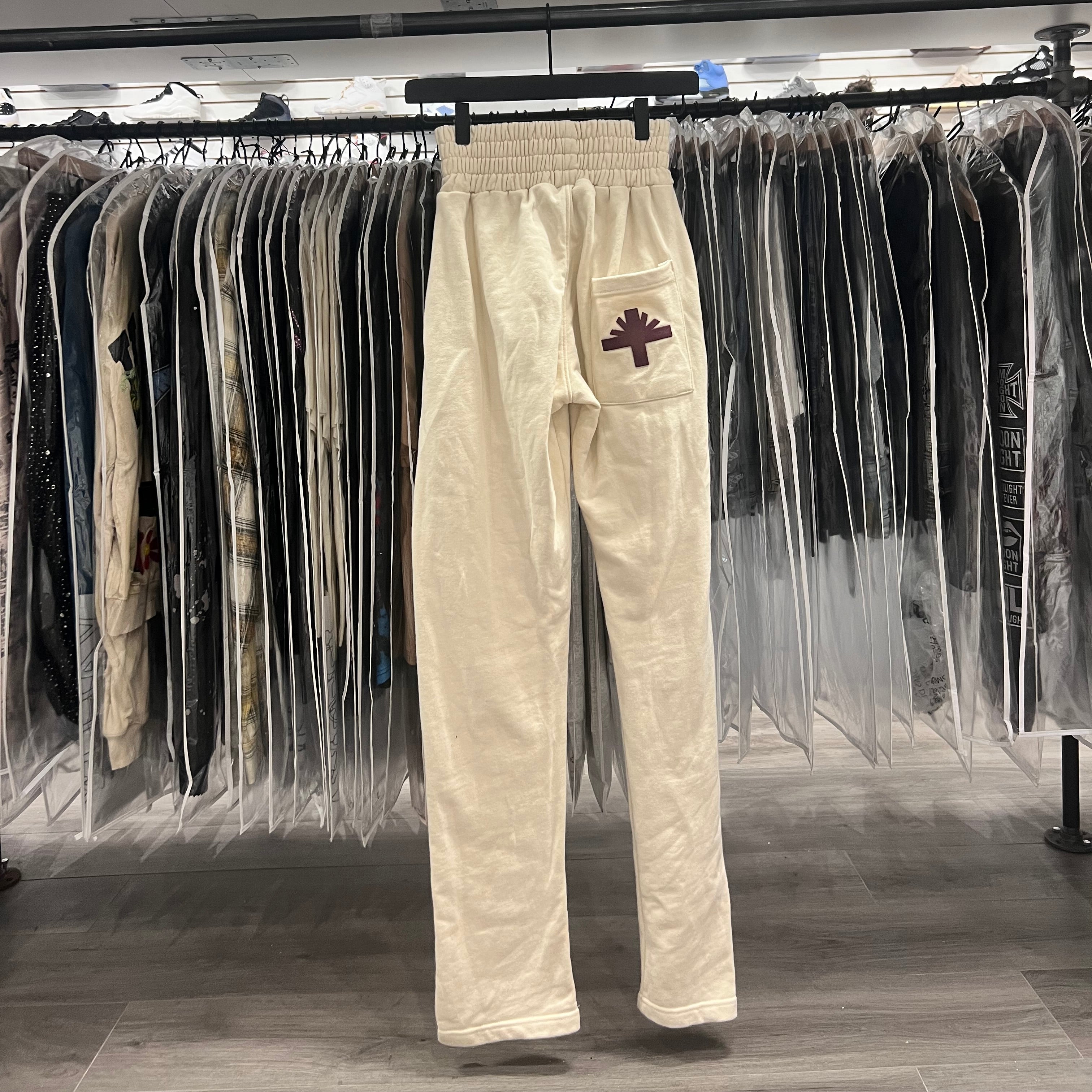 Vertabrae Sweatpants Cream Burgundy (Lightly Worn)