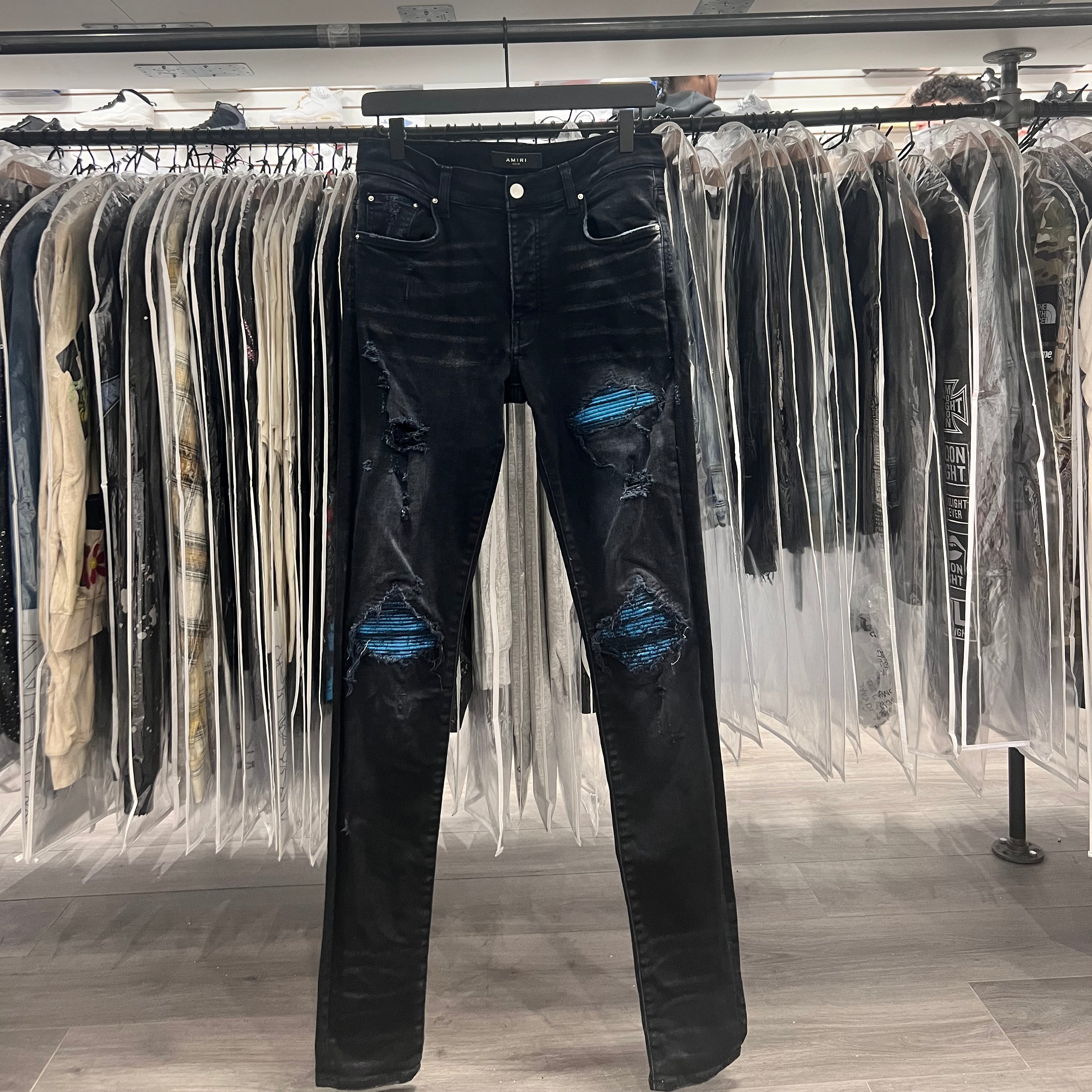 Amiri MX1 Jeans Aged Black Blue (Lightly Worn)