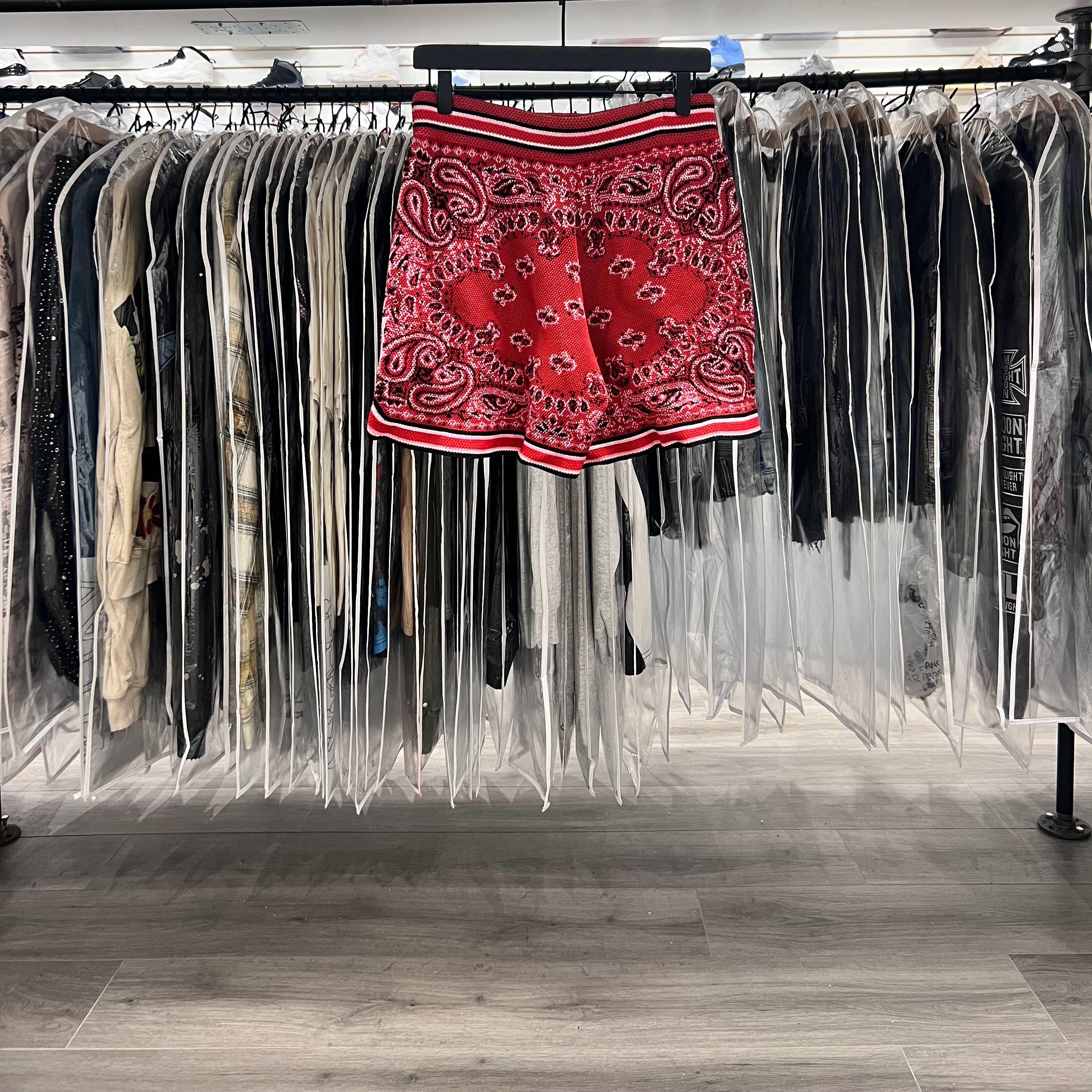Amiri Multi Red Bandana Shorts (Lightly Worn)