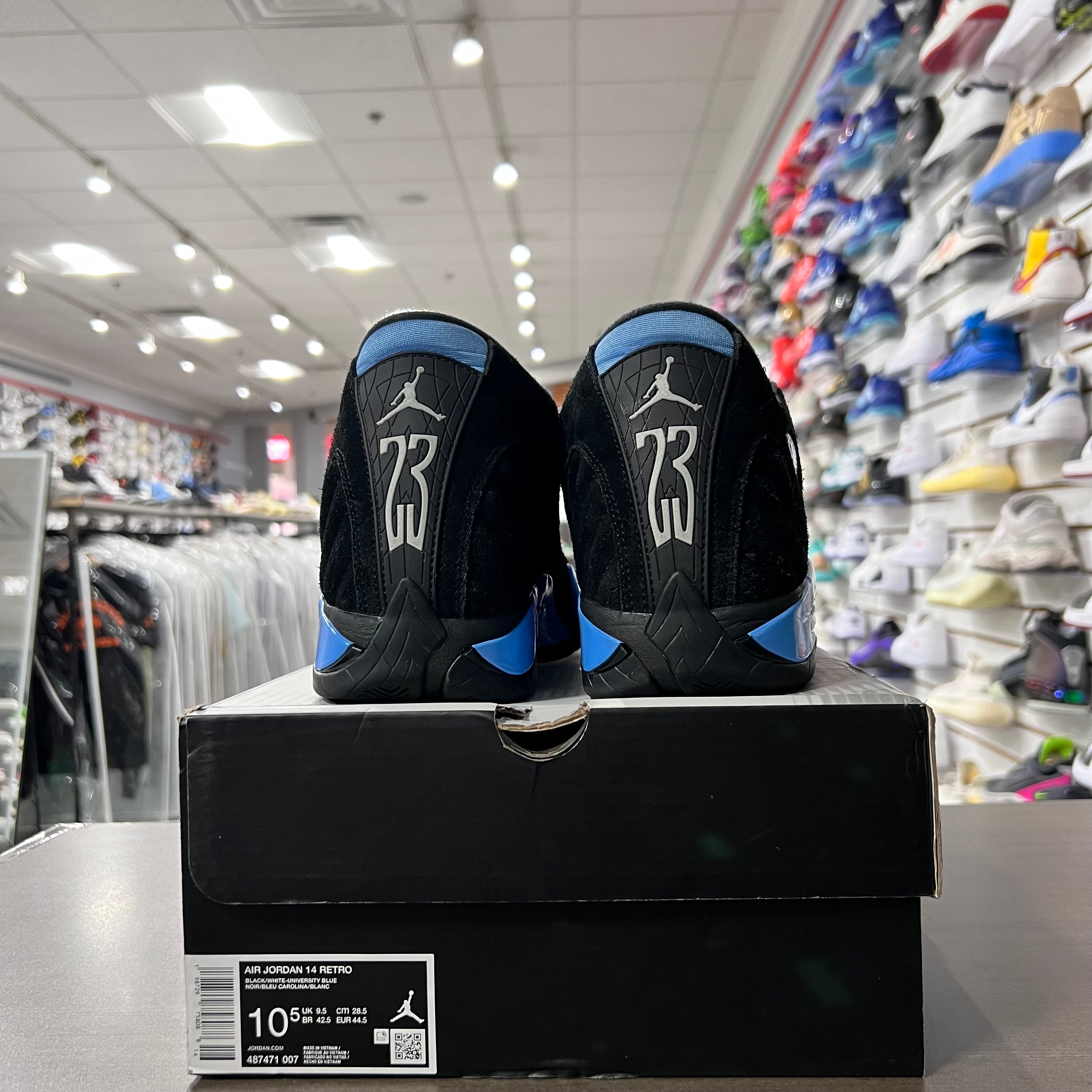 Jordan Retro 14 Mens Black University Blue (Lightly Worn)