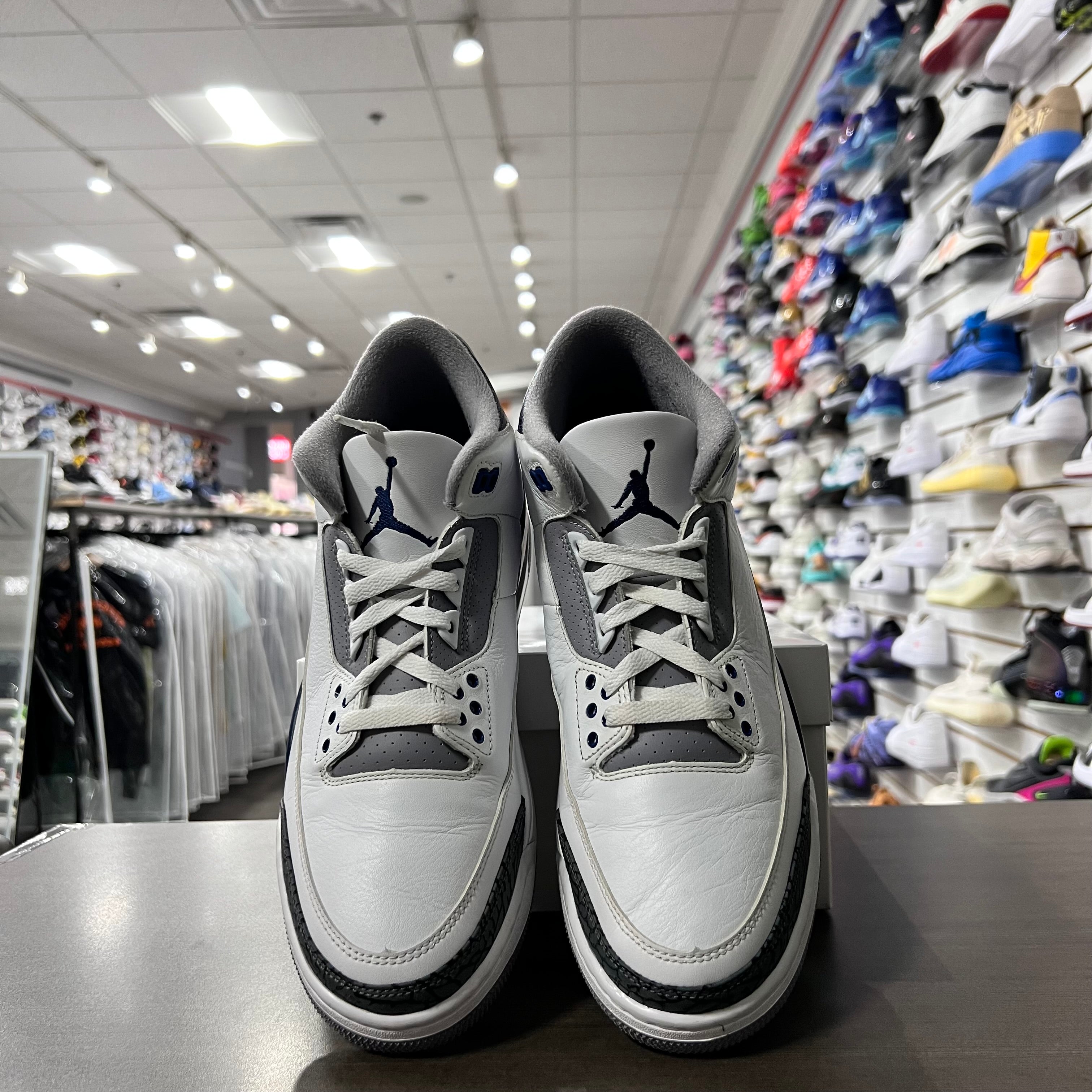 Jordan Retro 3 Mens Midnight Navy (Lightly Worn+Replacement Box)