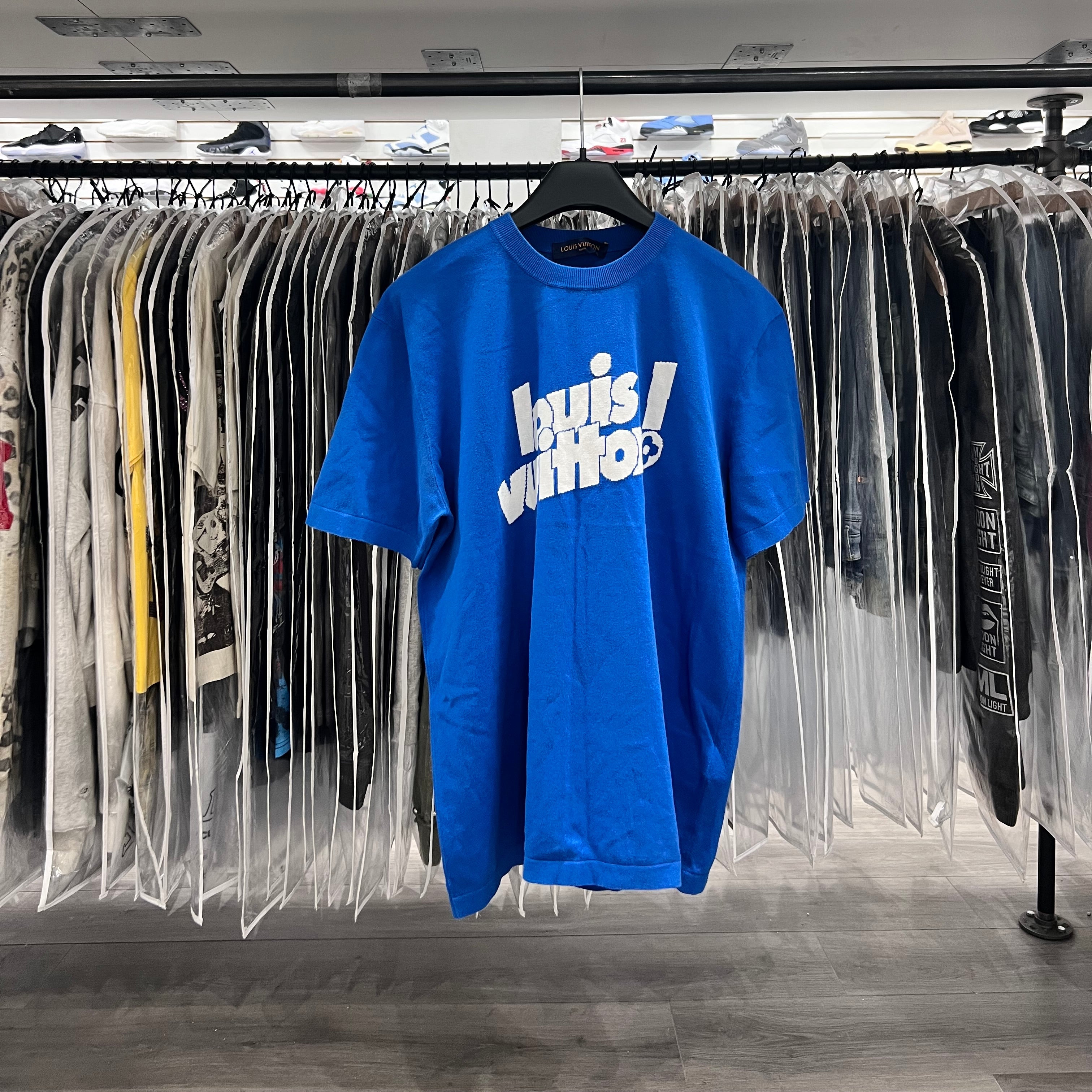Louis Vuitton ! Logo Tee Blue (Lightly Worn)