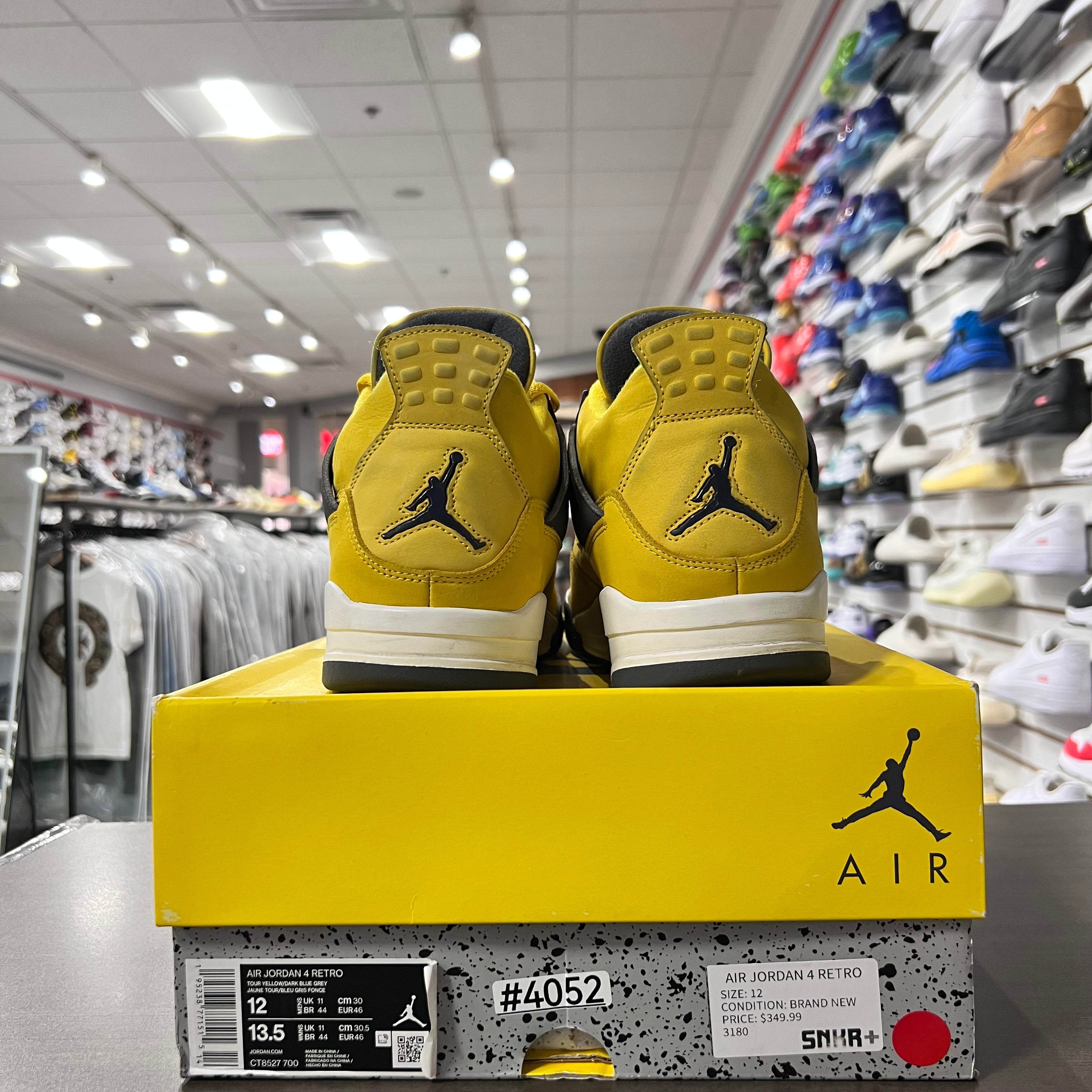 Jordan Retro 4 Mens Lightning (Lightly Worn)