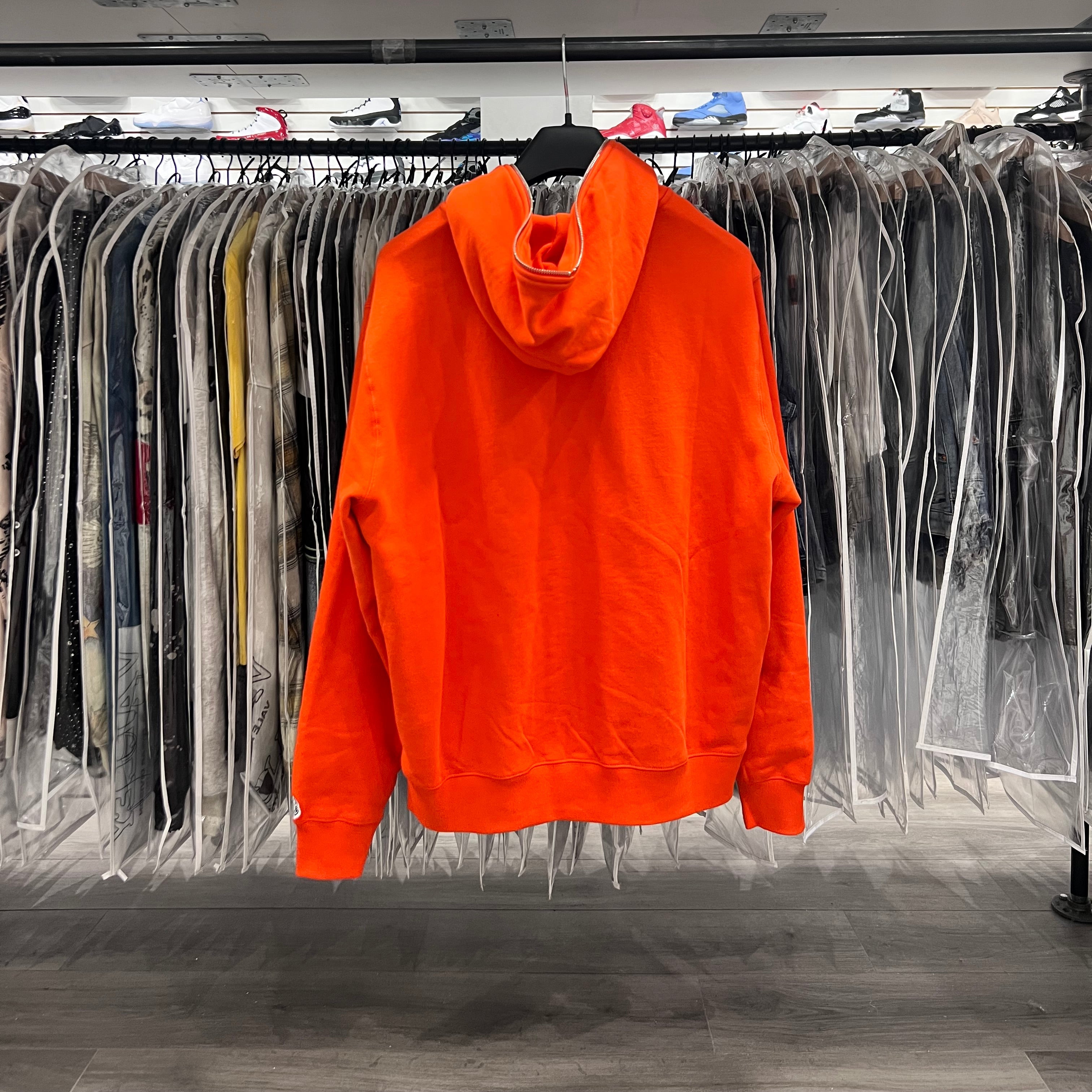 Billionaire Boys Club Script Zip Up Hoodie Tangerine