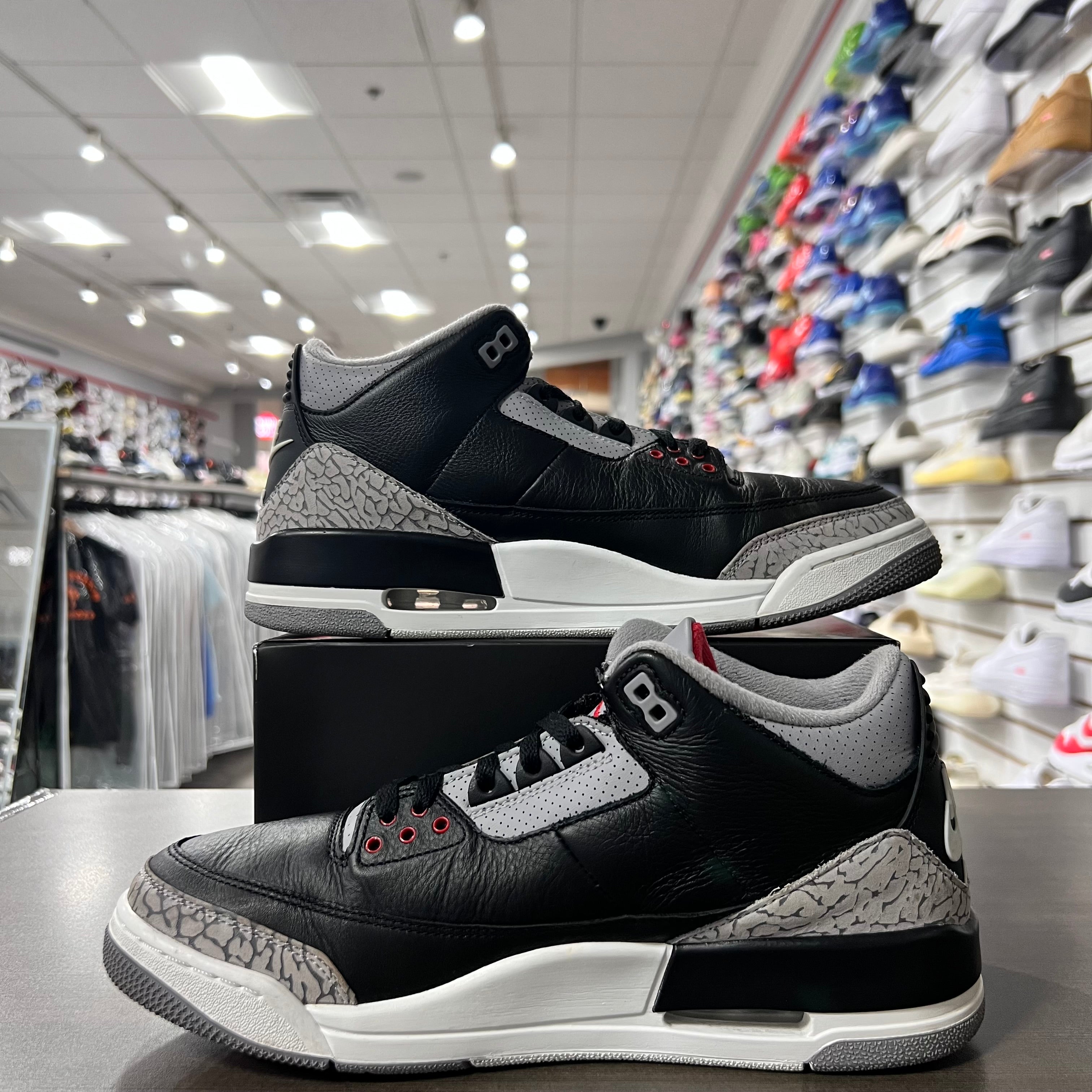 Jordan Retro 3 Mens Black Cement (2024)(Lightly Worn)