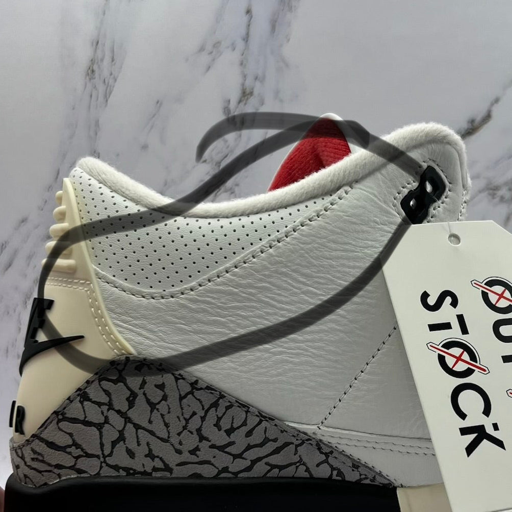 Jordan Retro 3 Mens Reimagined White Cement (Replacement Box+Defect)