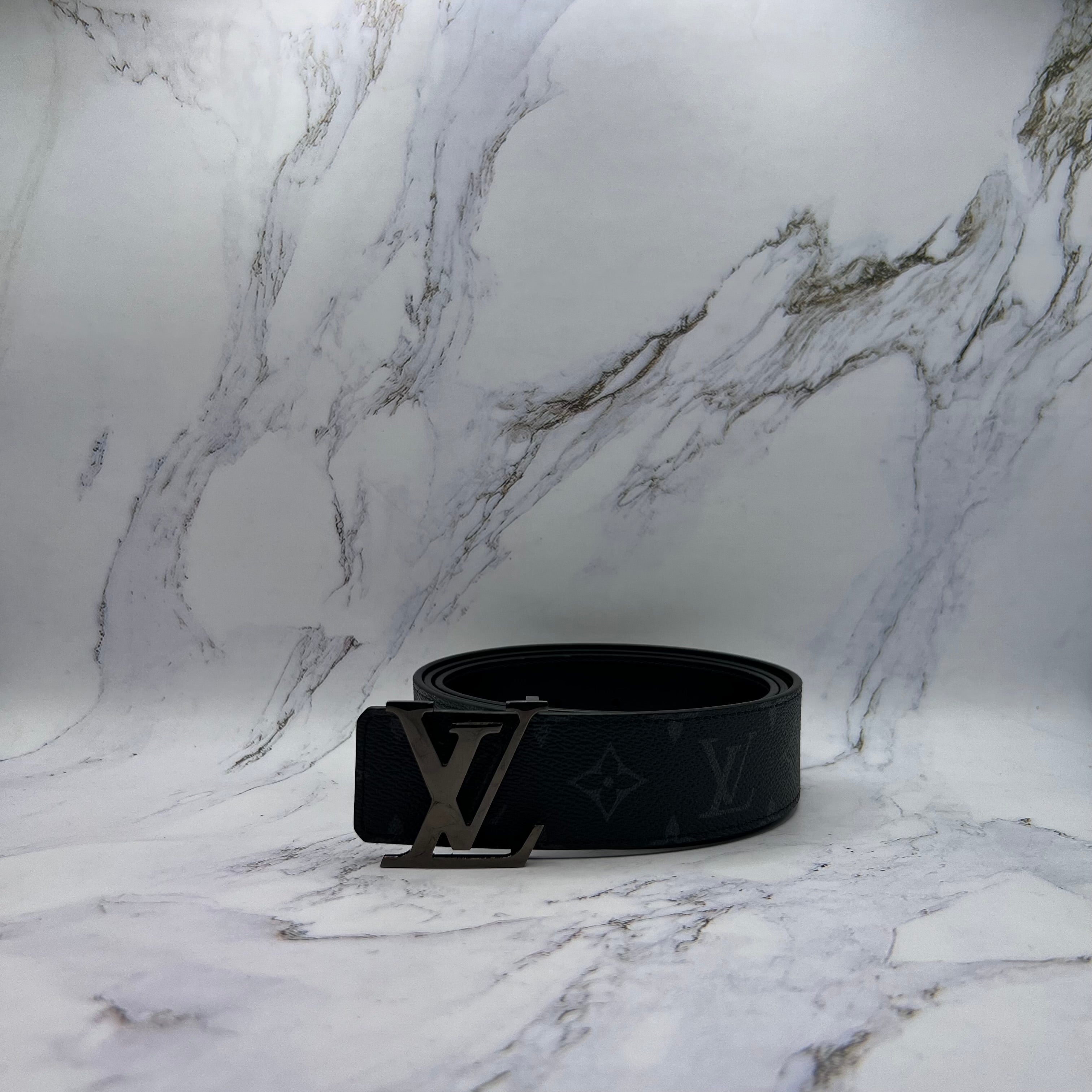 Louis Vuitton Black Monogram Belt Reversible (Lightly Worn)