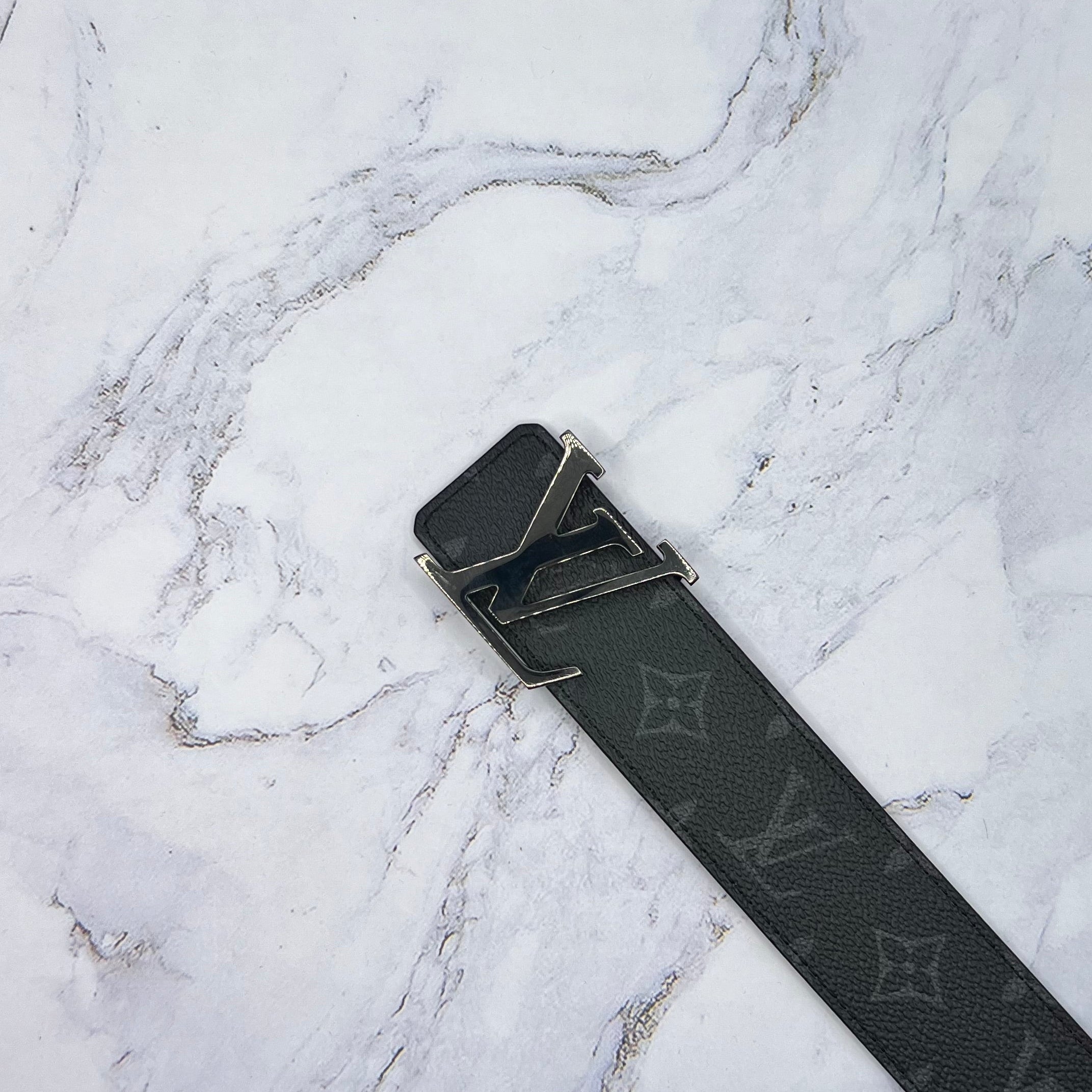 Louis Vuitton Black Monogram Belt Reversible (Lightly Worn)