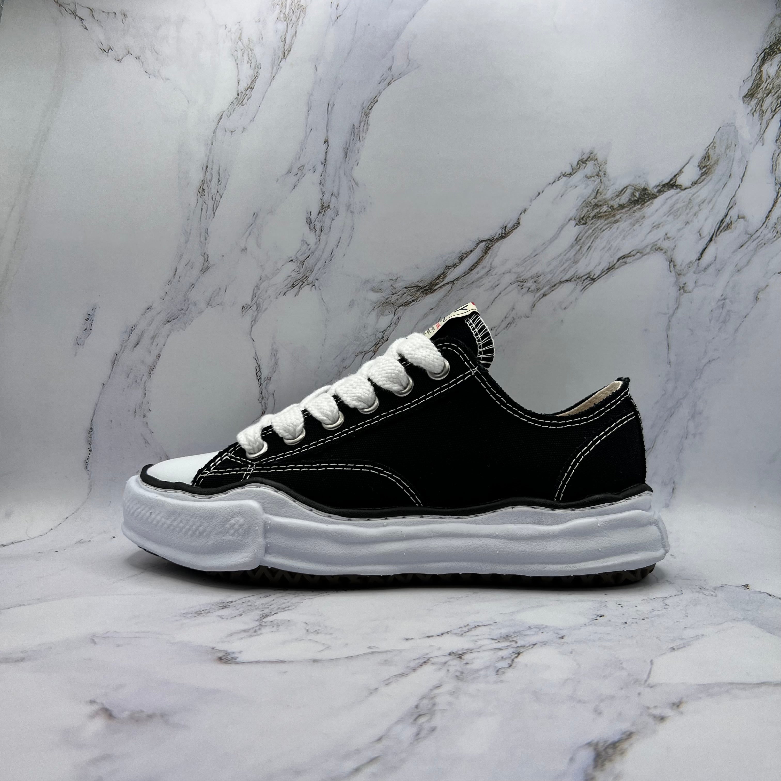 Maison Mihara Yasuhiro Peterson OG Sole Canvas Low Black (Replacement Box)