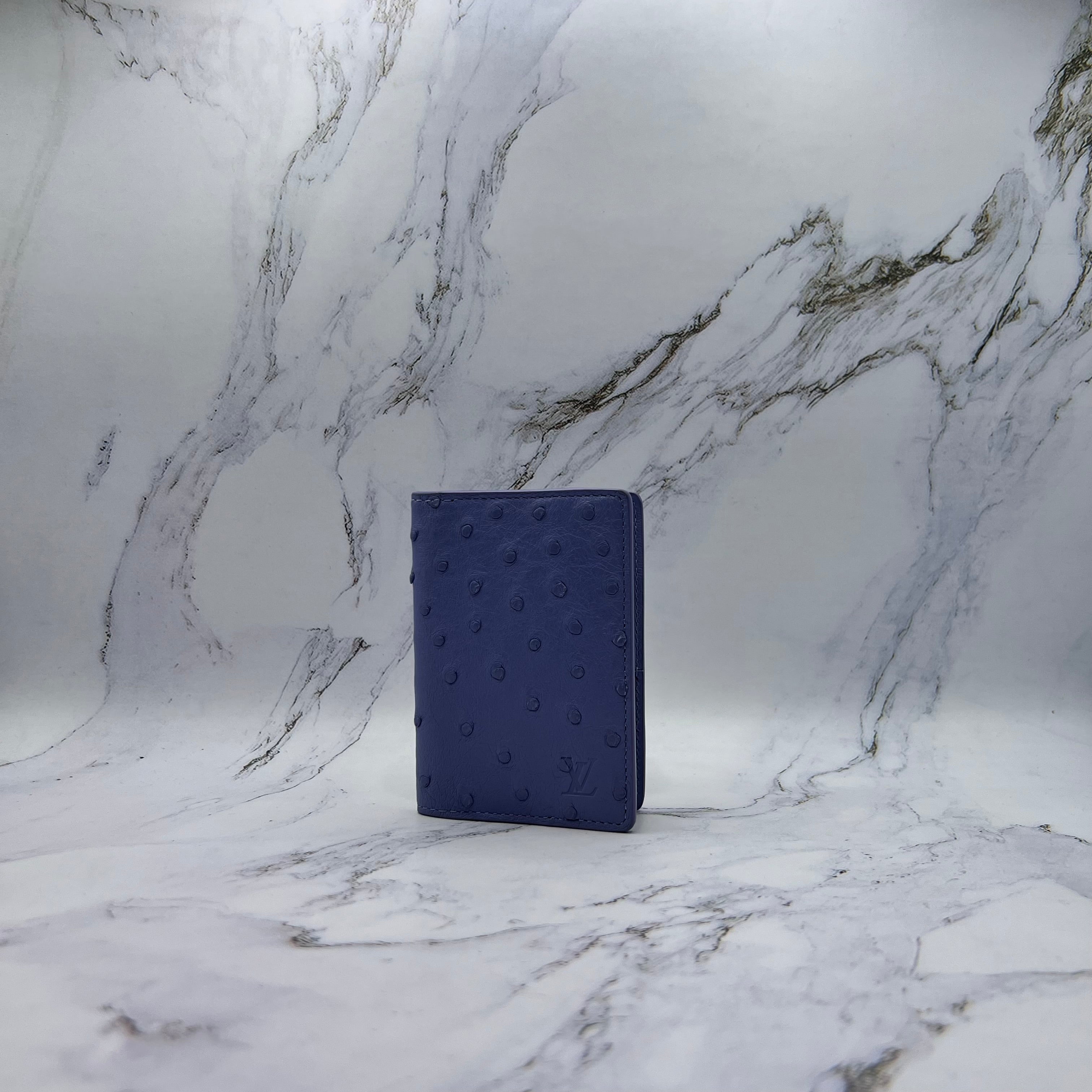 Louis Vuitton Card Holder Lilac Ostrich Leather (Lightly Worn)