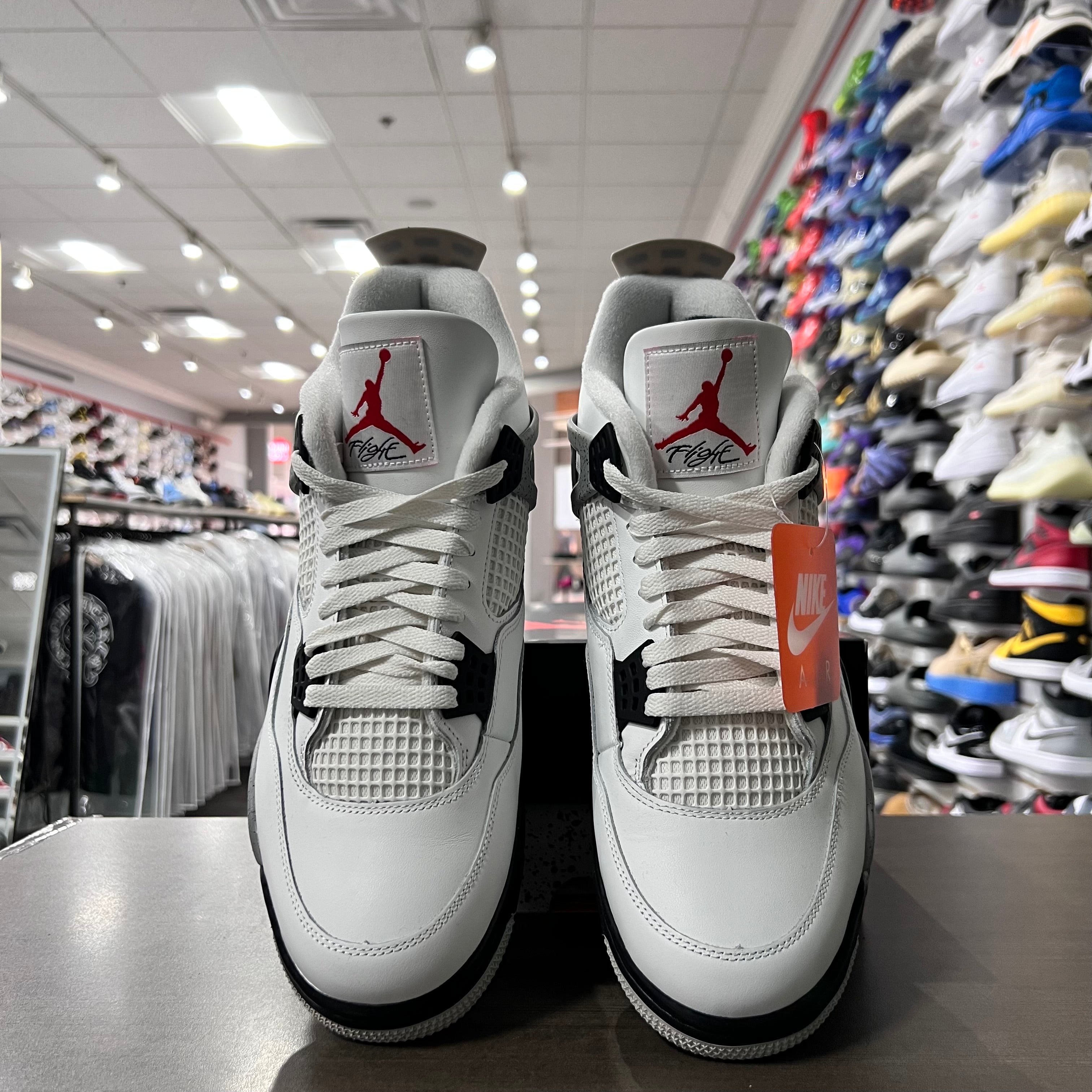 Jordan Retro 4 Mens White Cement (Lightly Worn)