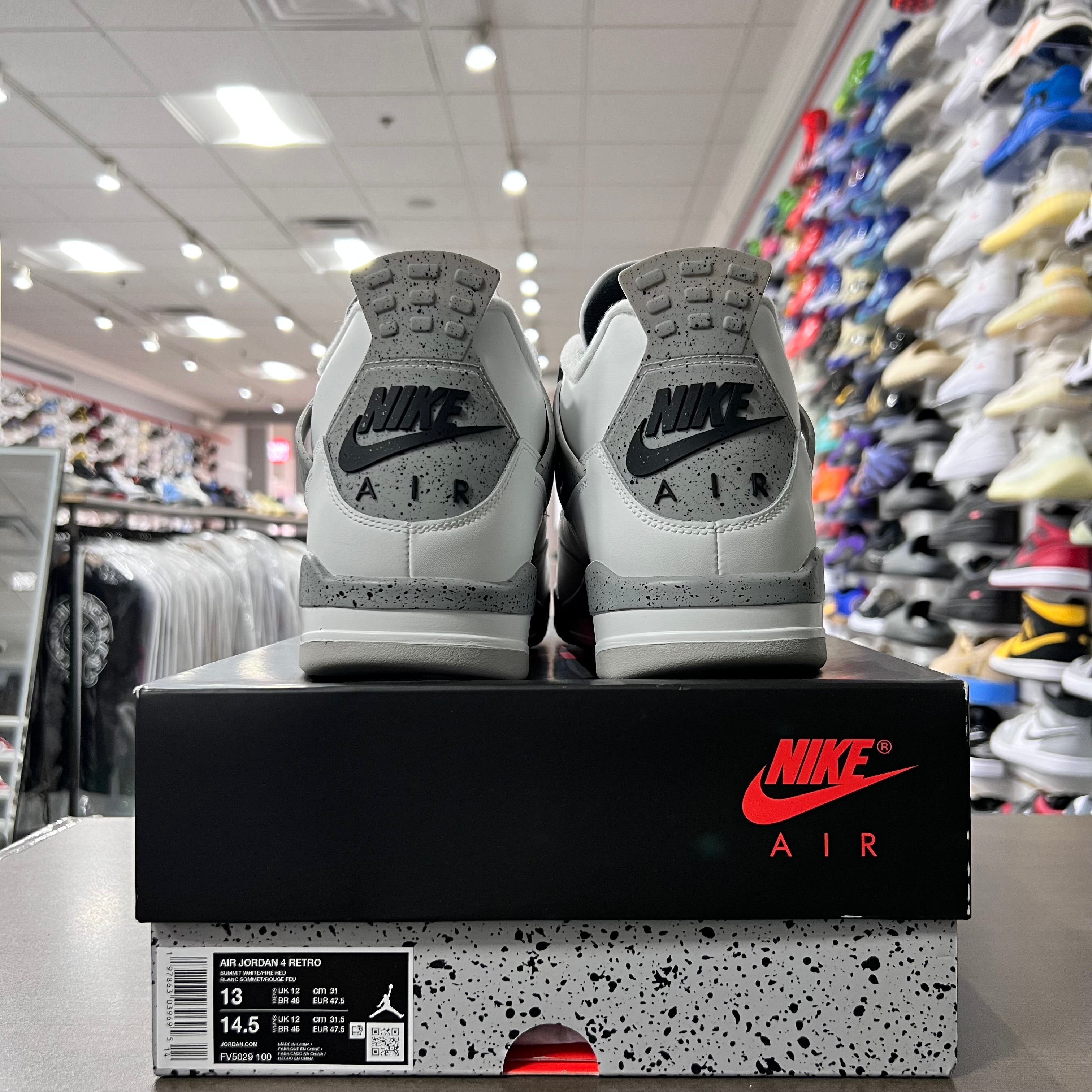 Jordan Retro 4 Mens White Cement (Lightly Worn)