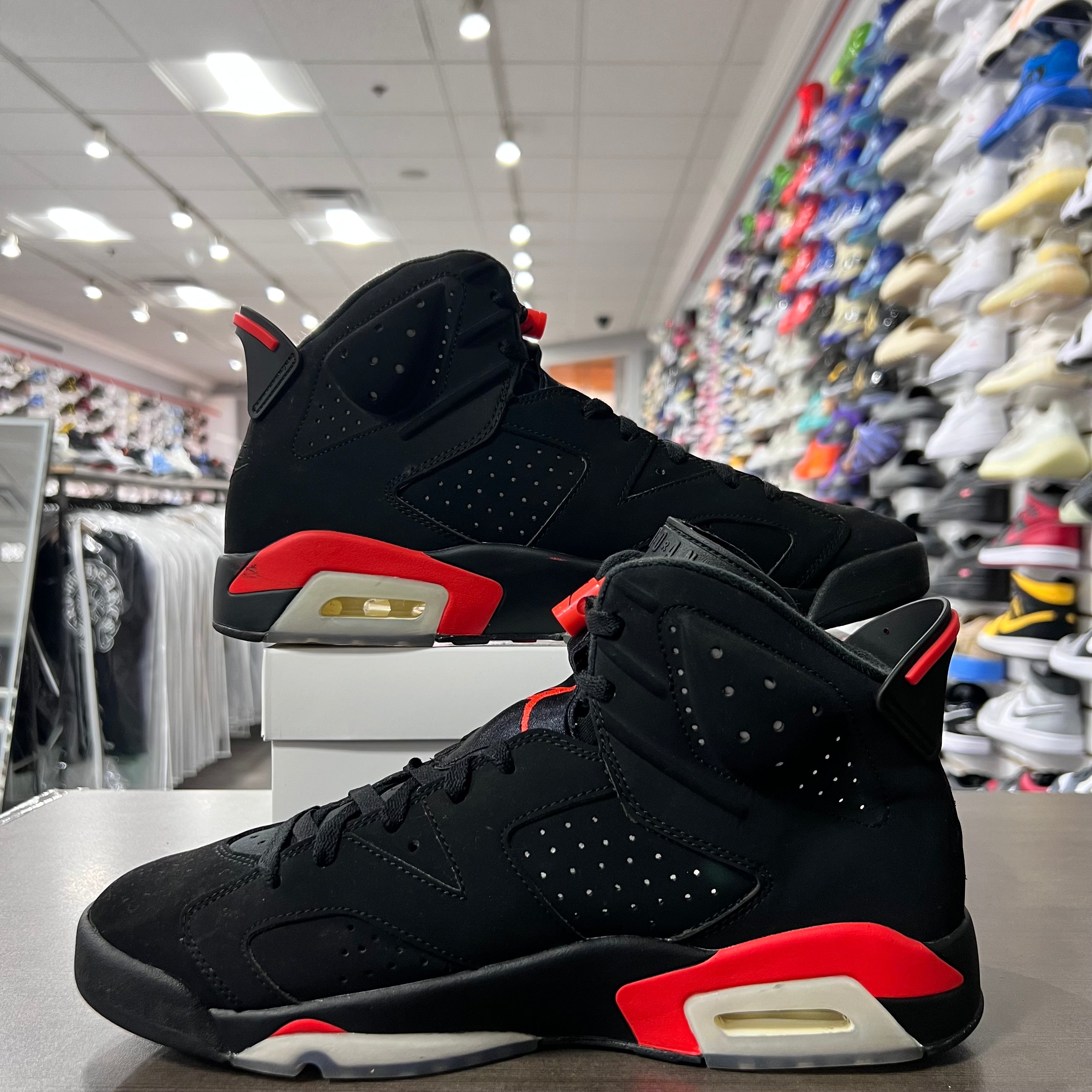 Jordan Retro 6 Mens Black Infrared (2019)(Lightly Worn+Replacement Box)
