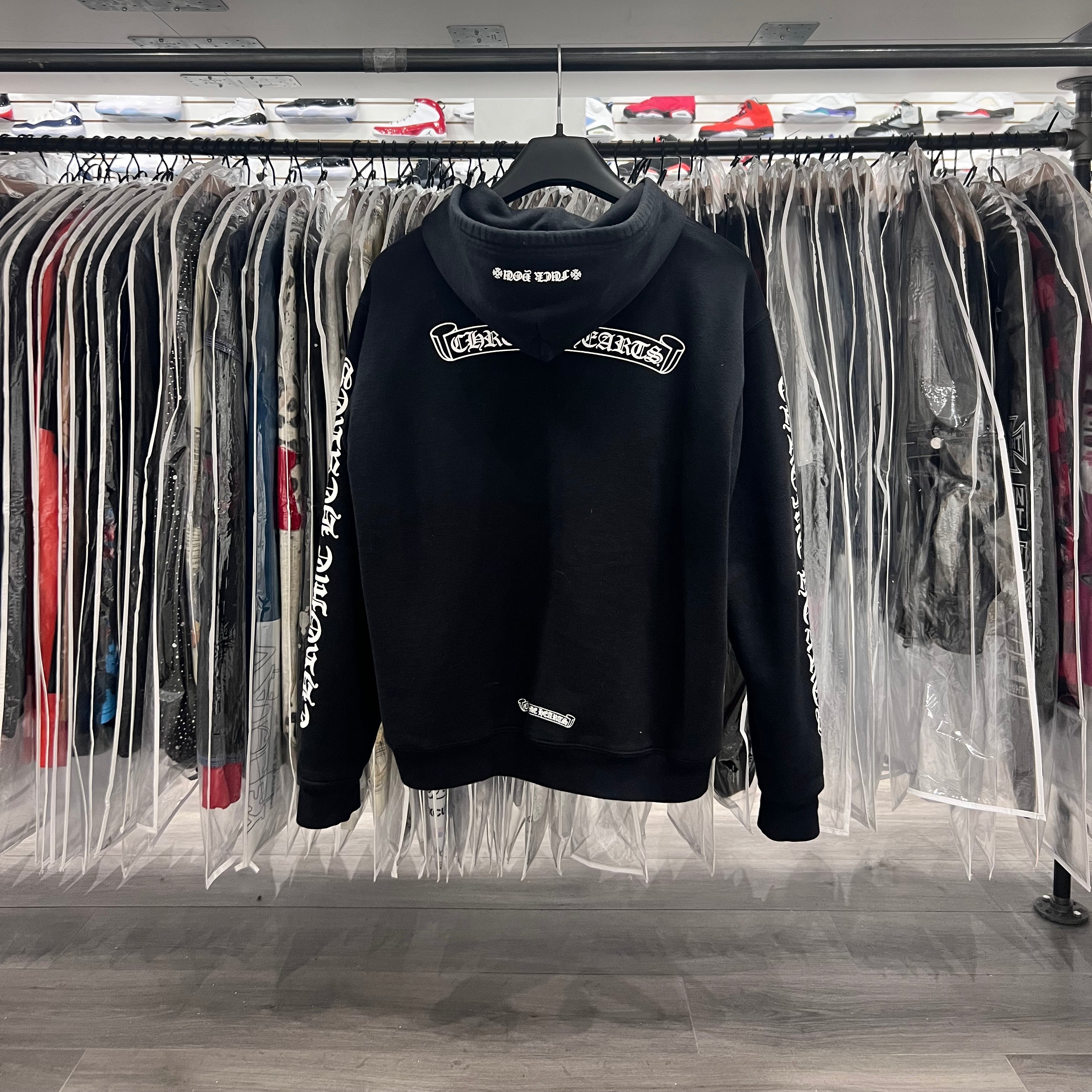 Chrome Hearts Thermal Hoodie Black F*** You Scroll (Lightly Worn)