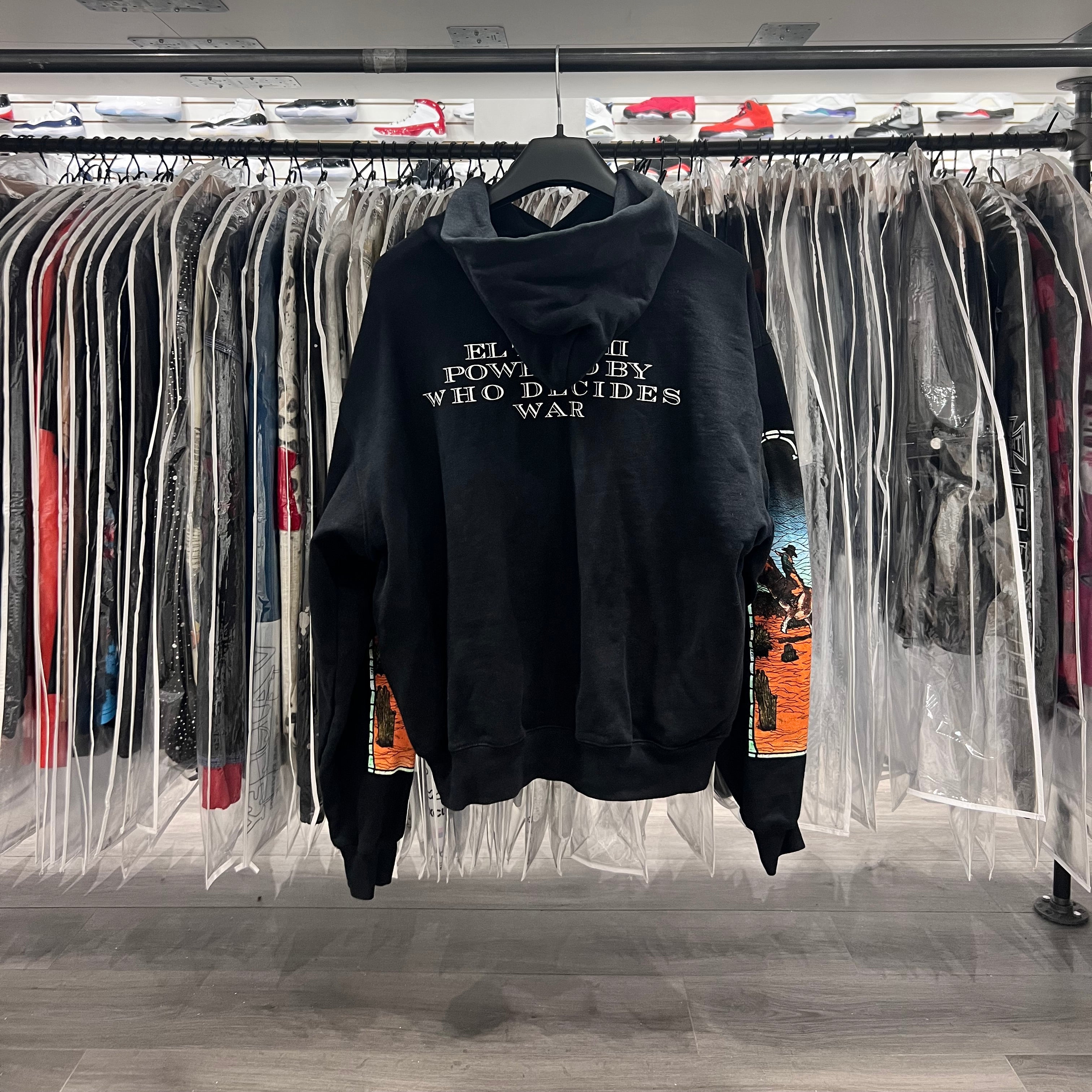 Who Decides War X EST Gee Stained Glass Hoodie Black (Lightly Worn)