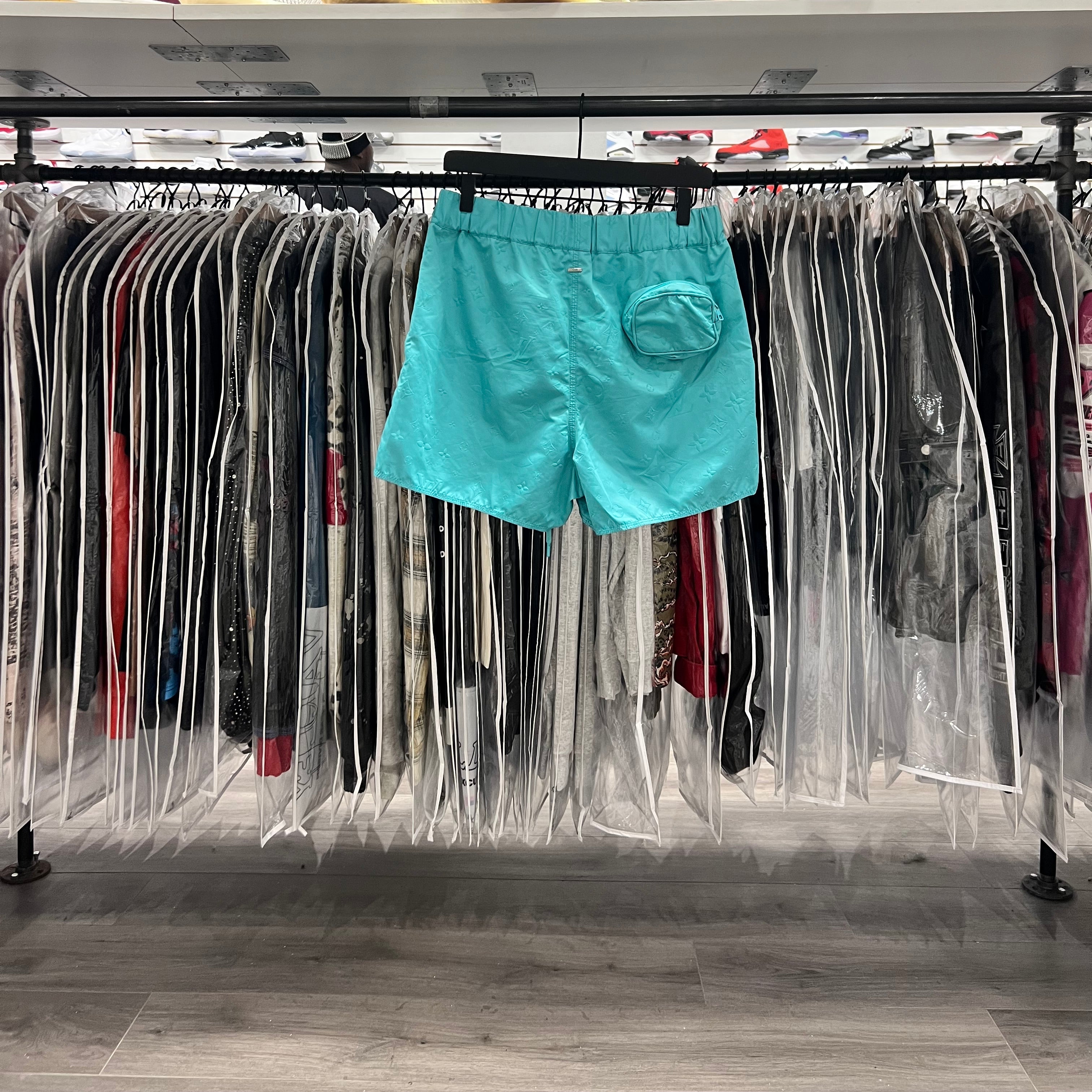 Louis Vuitton Turquoise Monogram Swim Shorts