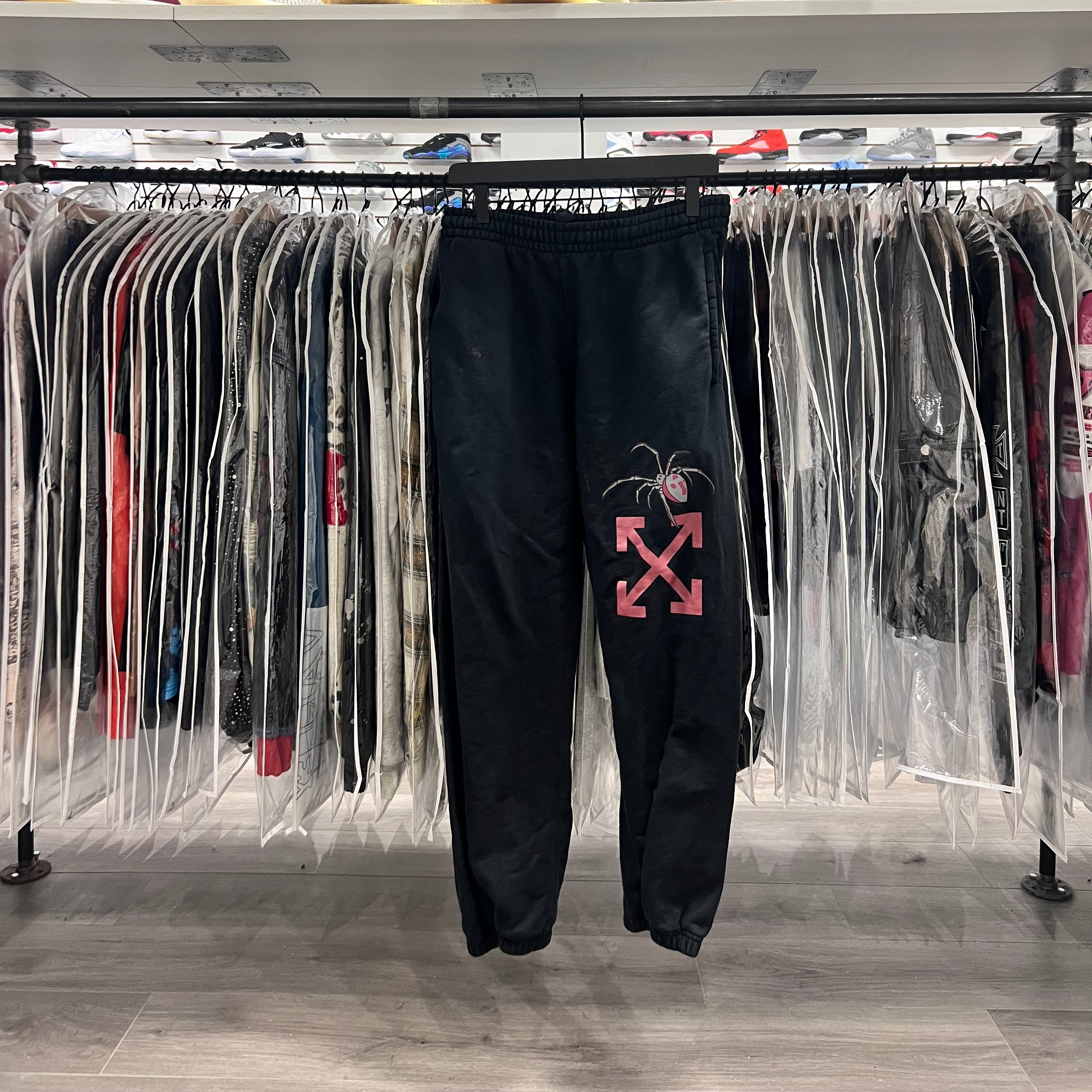 Off White Spider Logo Joggers Black (Lightly Worn)