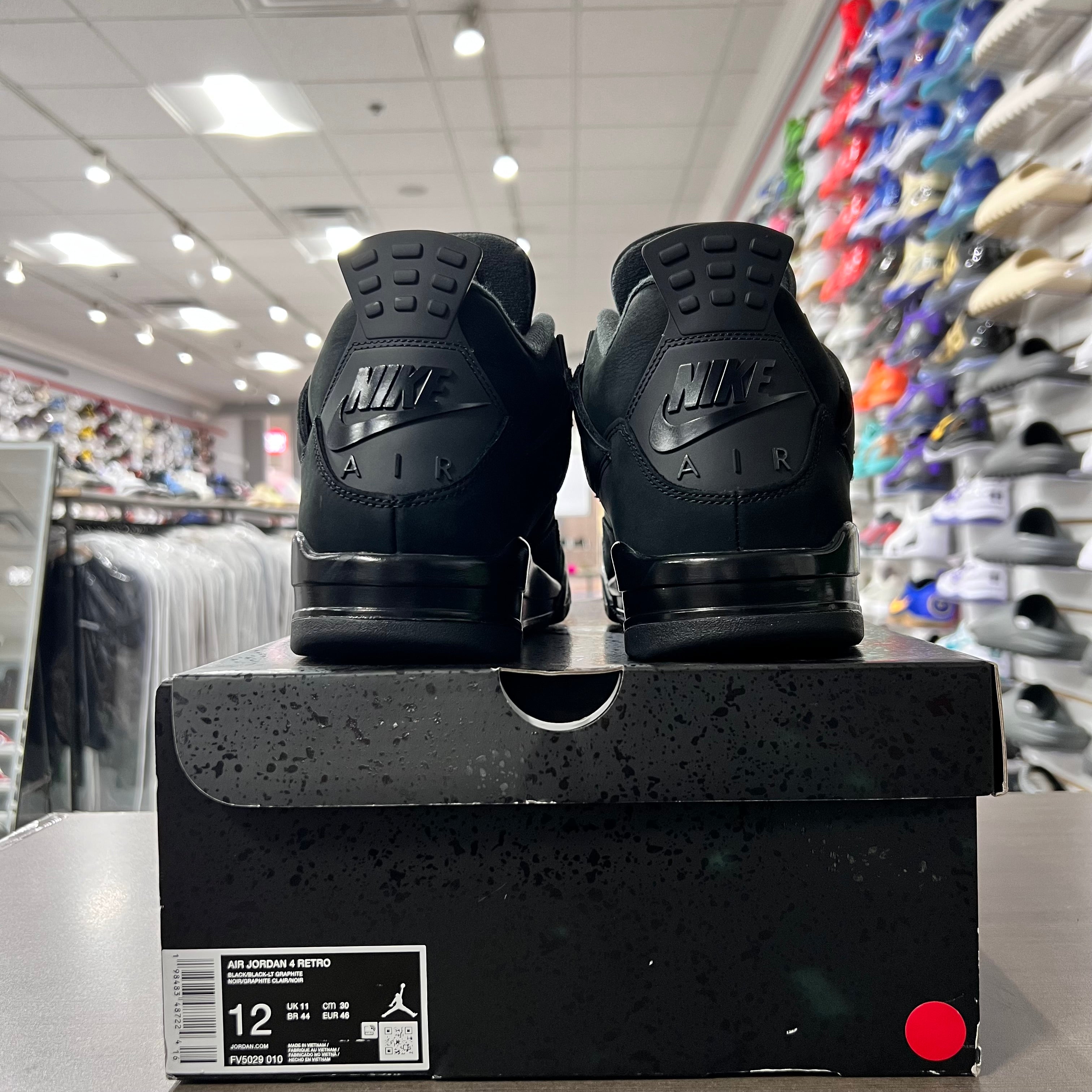 Jordan Retro 4 Mens Black Cat (2025)(Lightly Worn)
