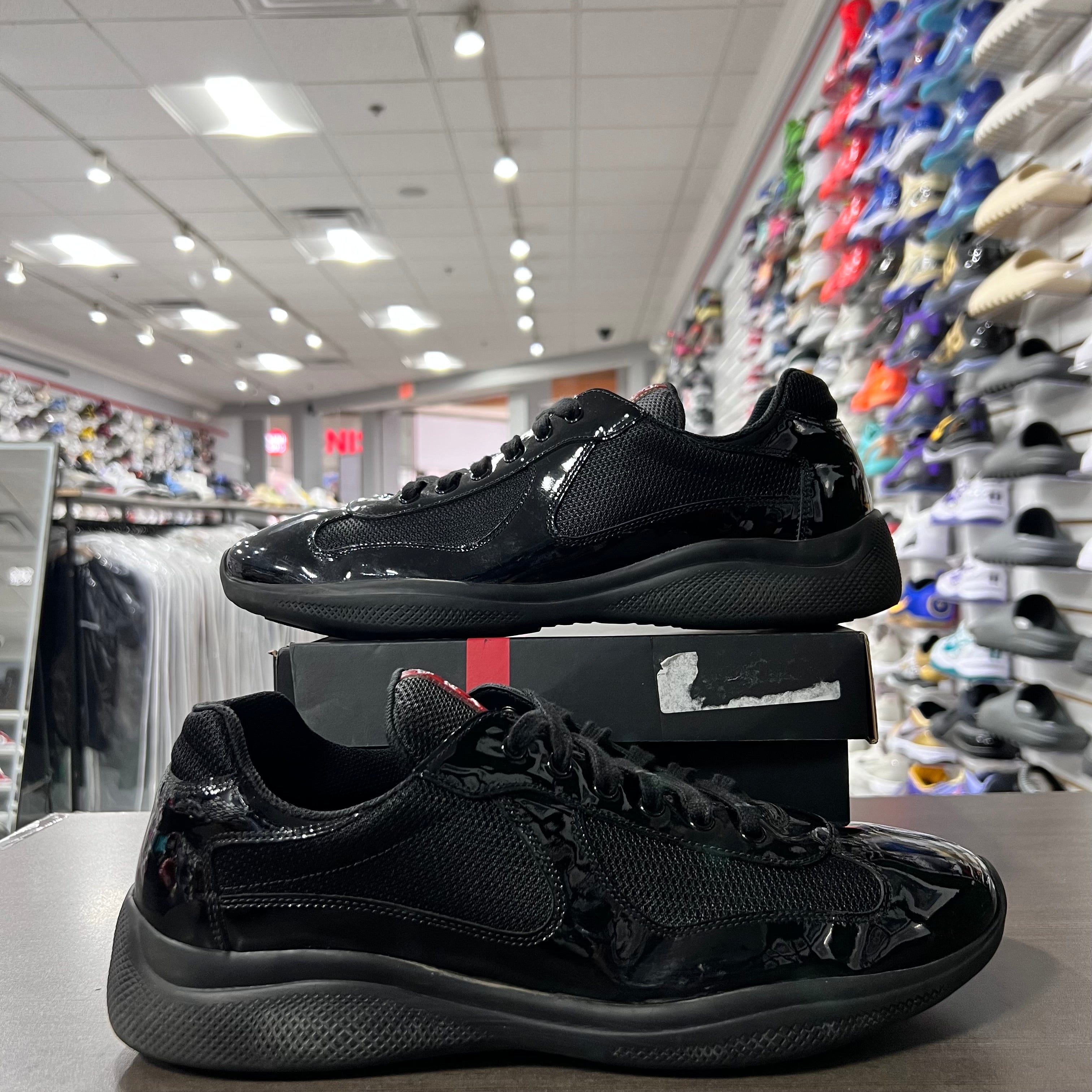 Prada Americas Cup Low Top Sneaker Black (Lightly Worn)