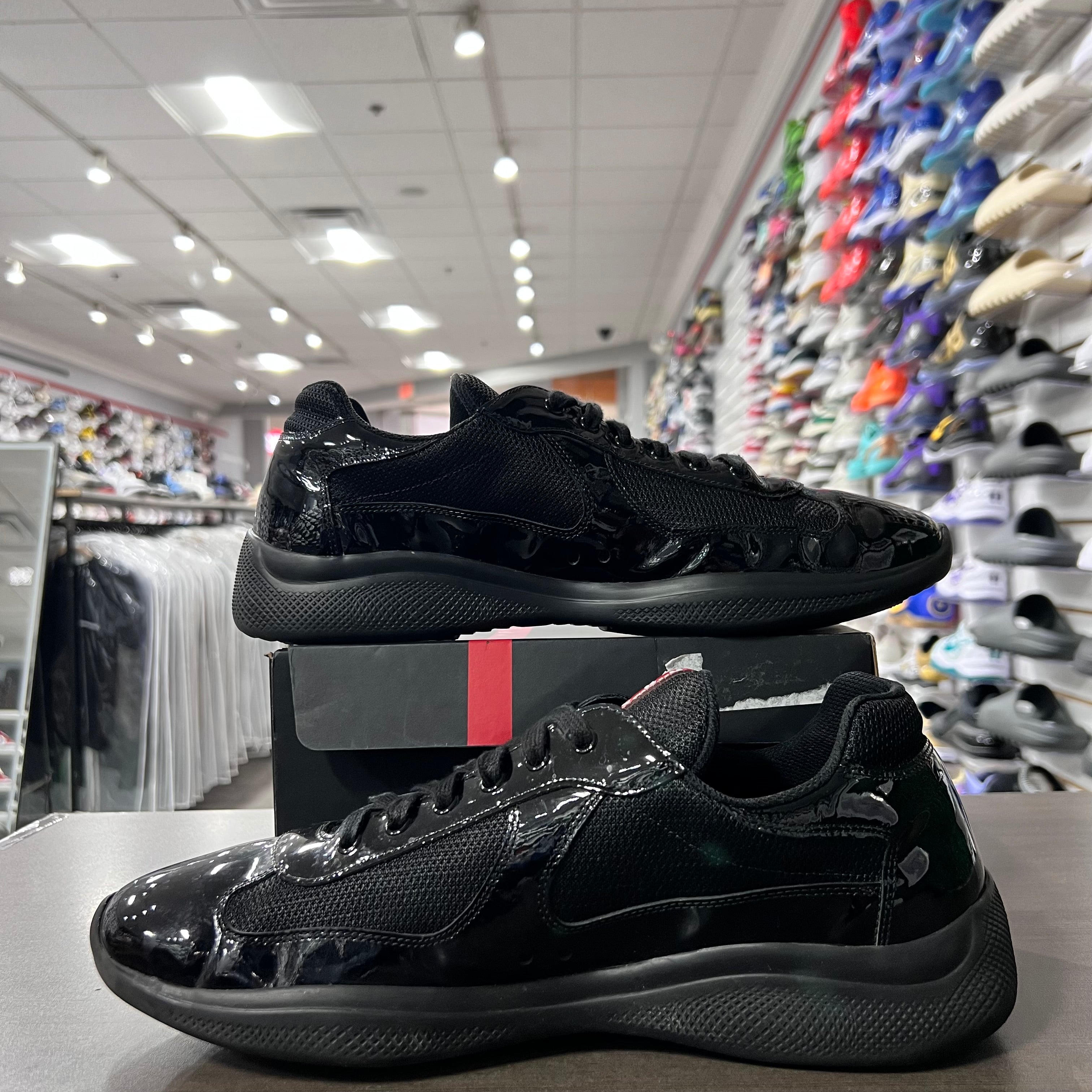 Prada Americas Cup Low Top Sneaker Black (Lightly Worn)