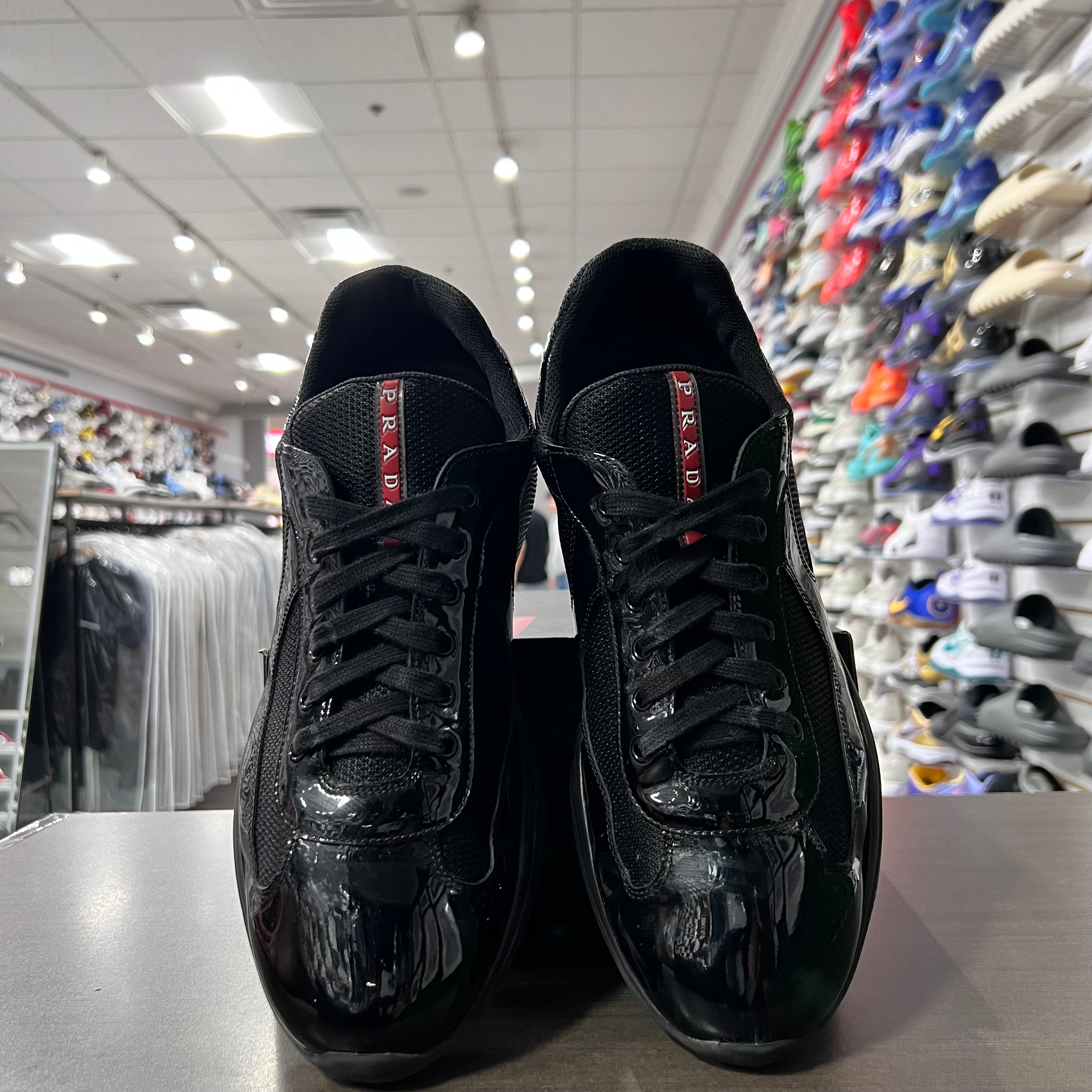 Prada Americas Cup Low Top Sneaker Black (Lightly Worn)