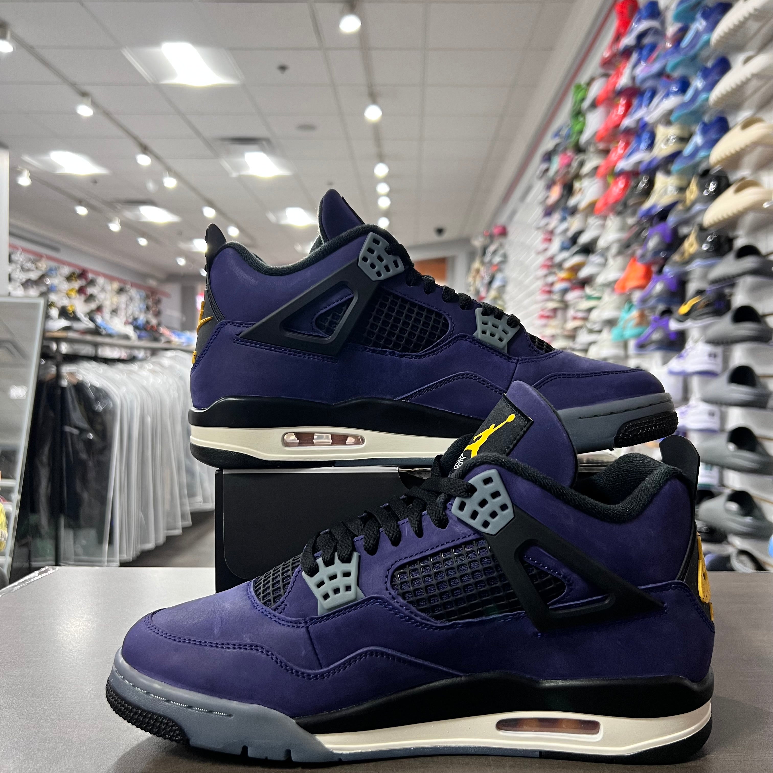 Jordan Retro 4 Mens Lakers (Lightly Worn)