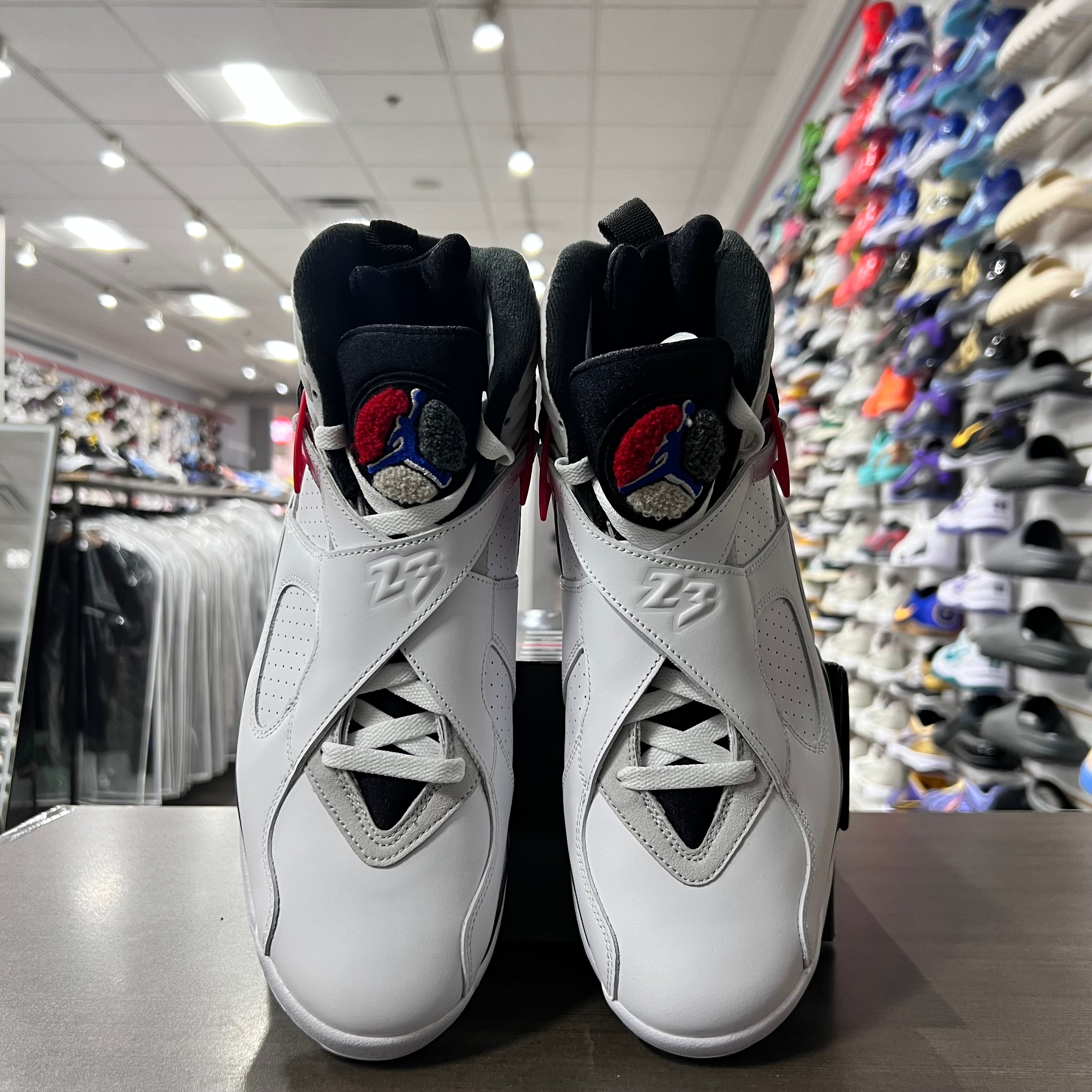 Jordan Retro 8 Mens White True Red (Lightly Worn)