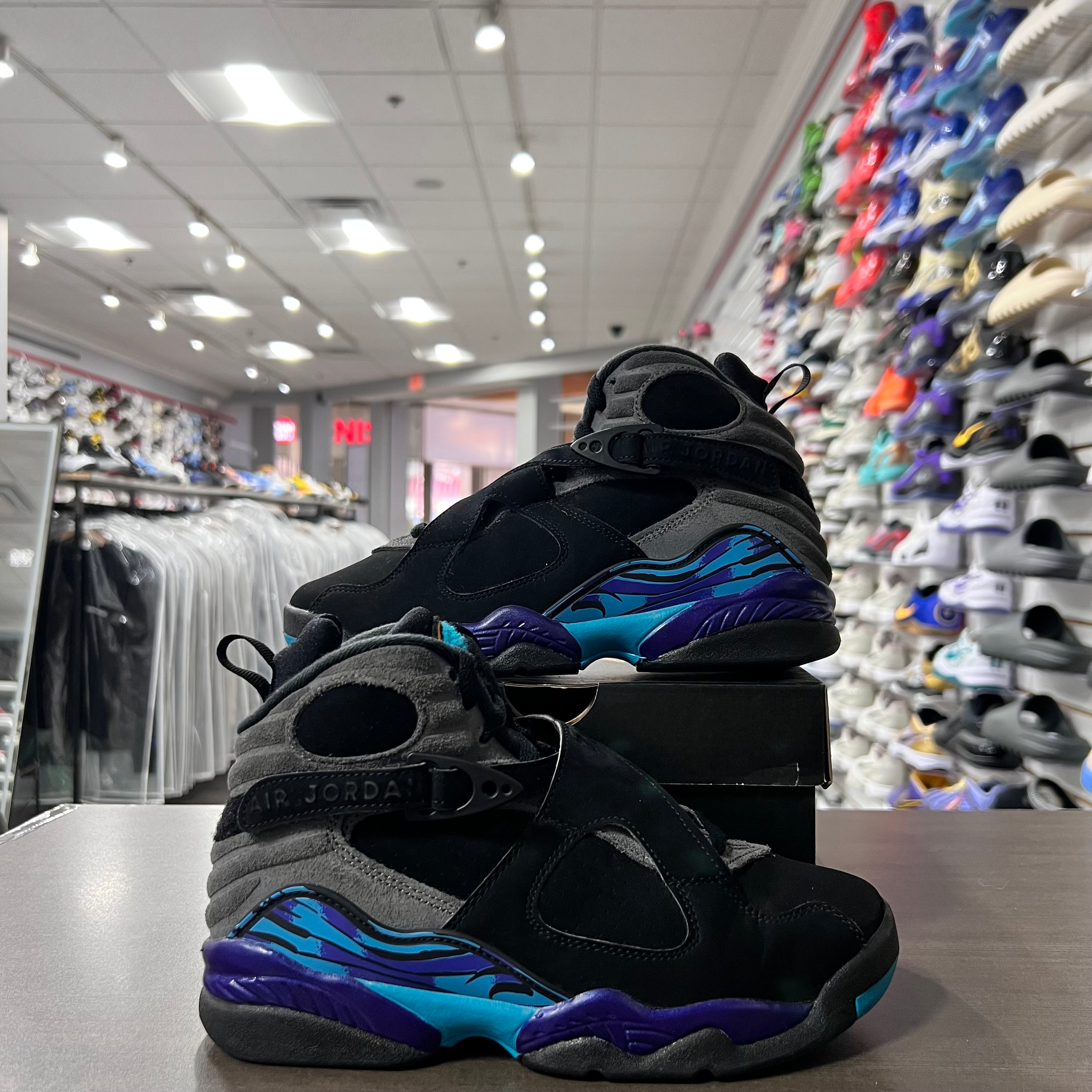 Jordan Retro 8 Gs Aqua (Lightly Worn+Replacement Box)