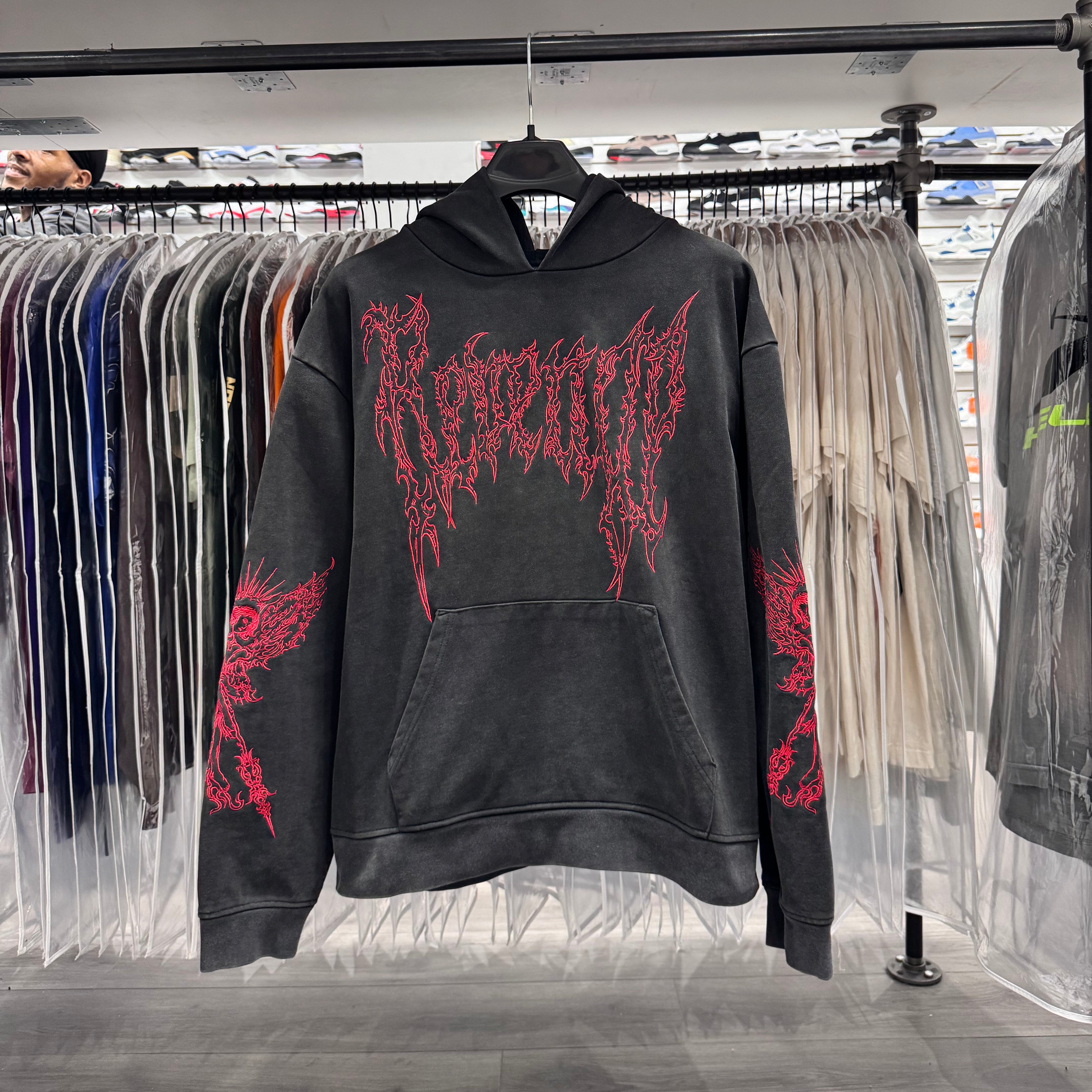 Revenge Hoodie Tattoo Red Black