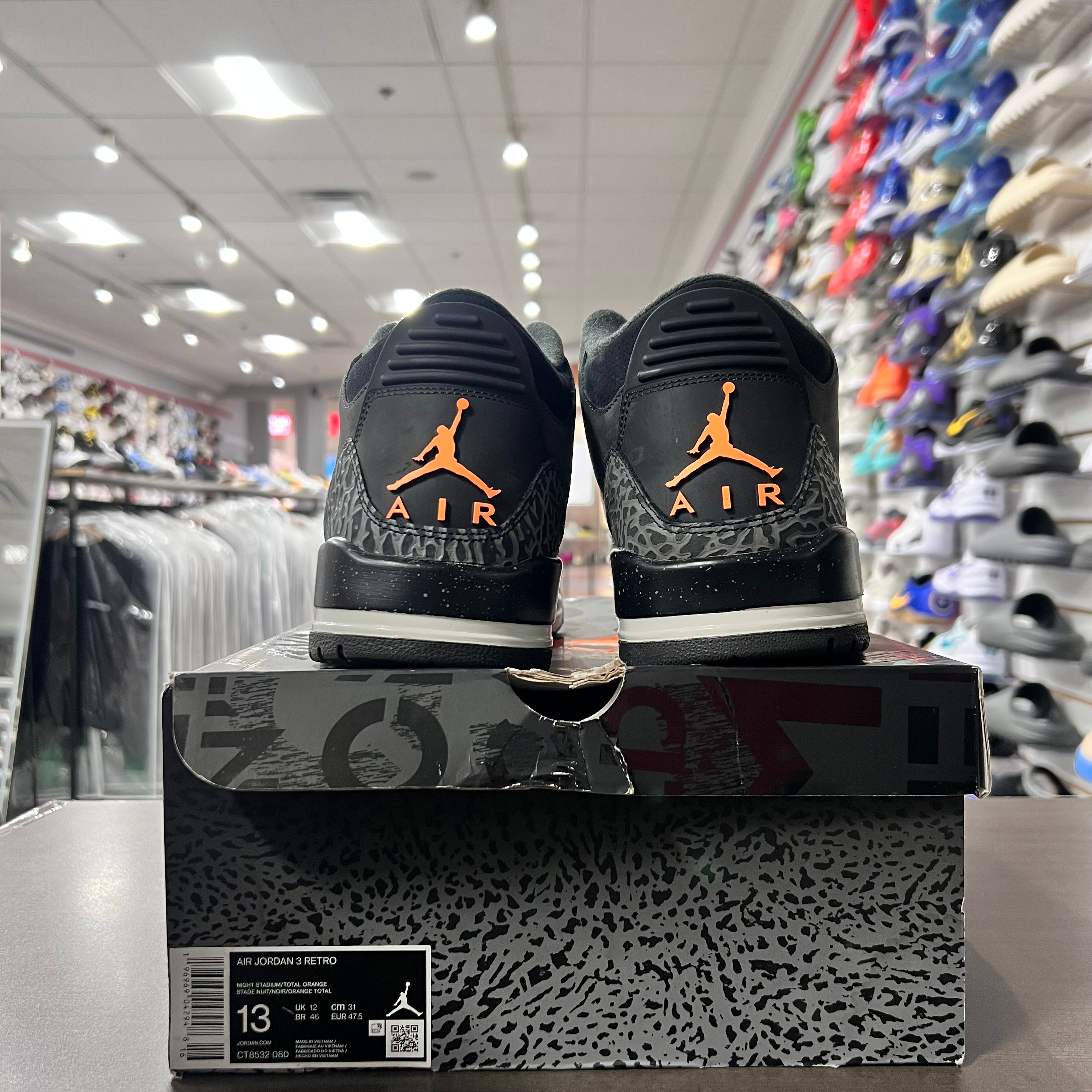 Jordan Retro 3 Mens Fear (Lightly Worn)