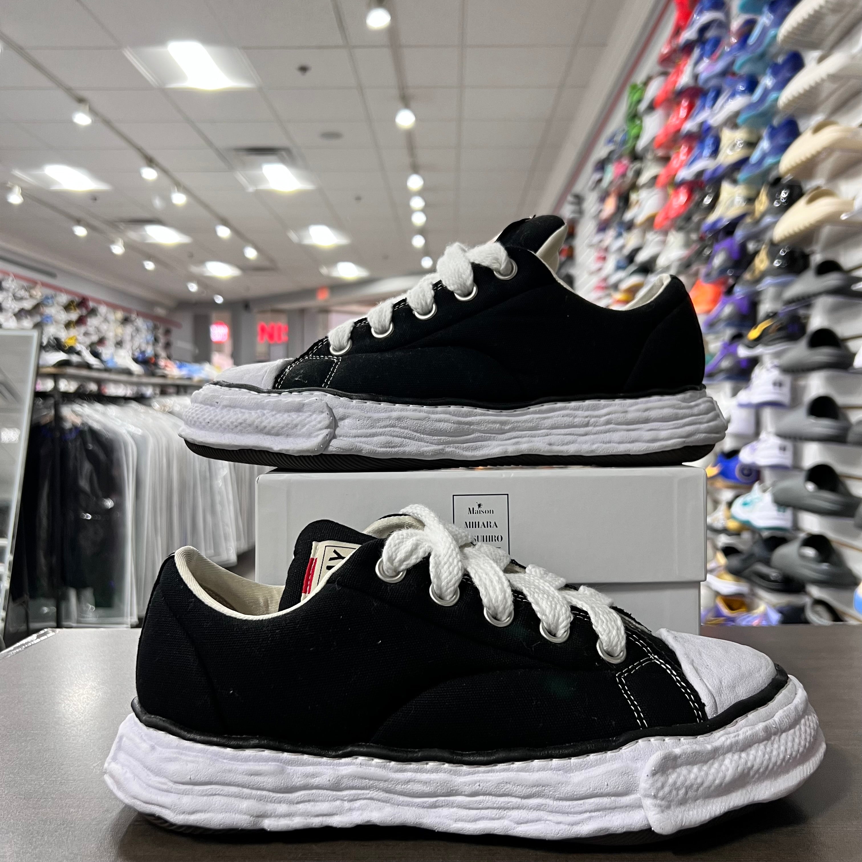 Maison Mihara Yasuhiro Peterson 23 OG Sole Padded Canvas Low Black White (Lightly Worn)