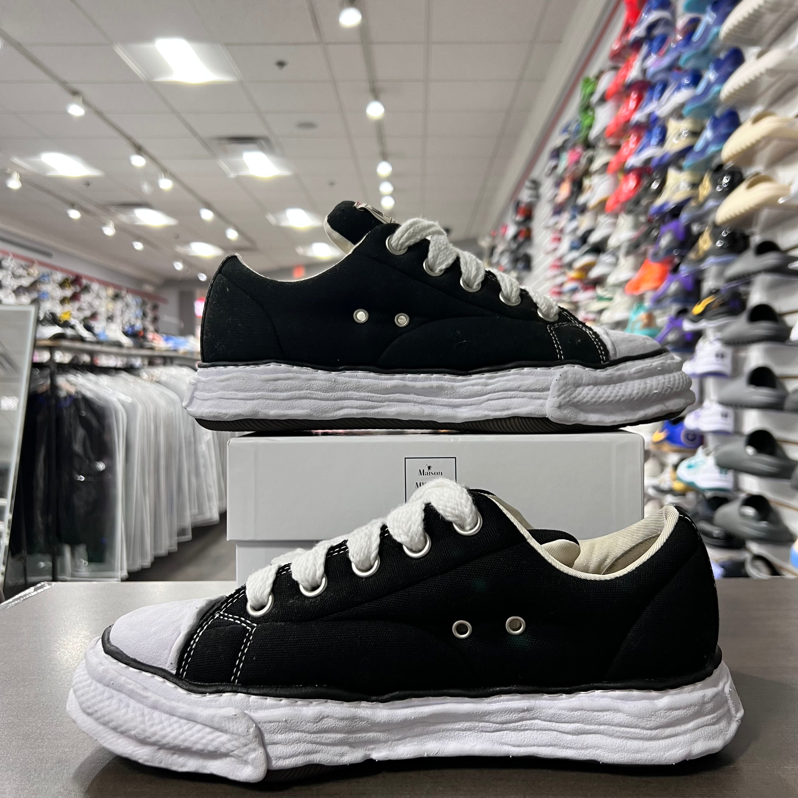 Maison Mihara Yasuhiro Peterson 23 OG Sole Padded Canvas Low Black White (Lightly Worn)
