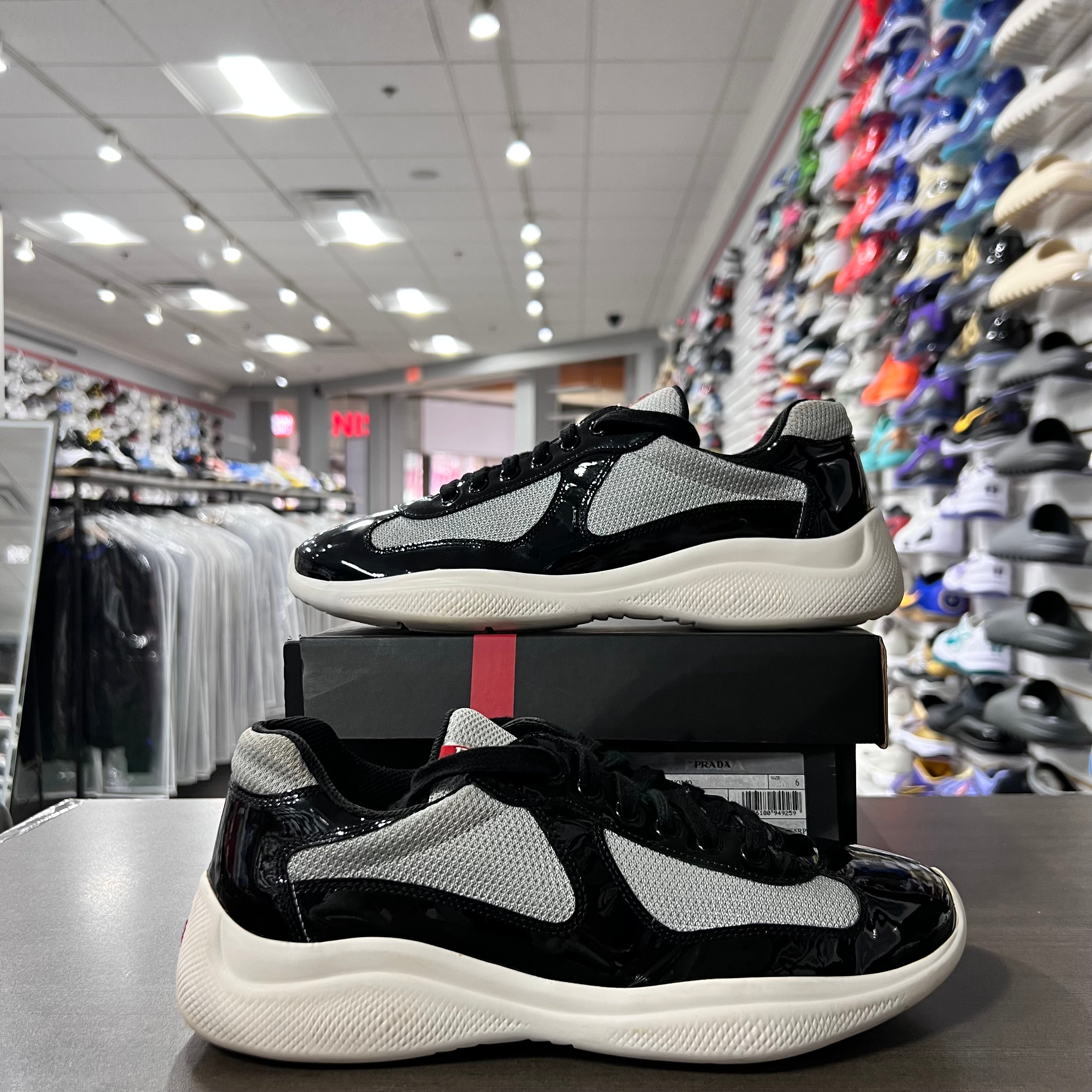 Prada Americas Cup Low Top Sneaker Black Cream (Lightly Worn)