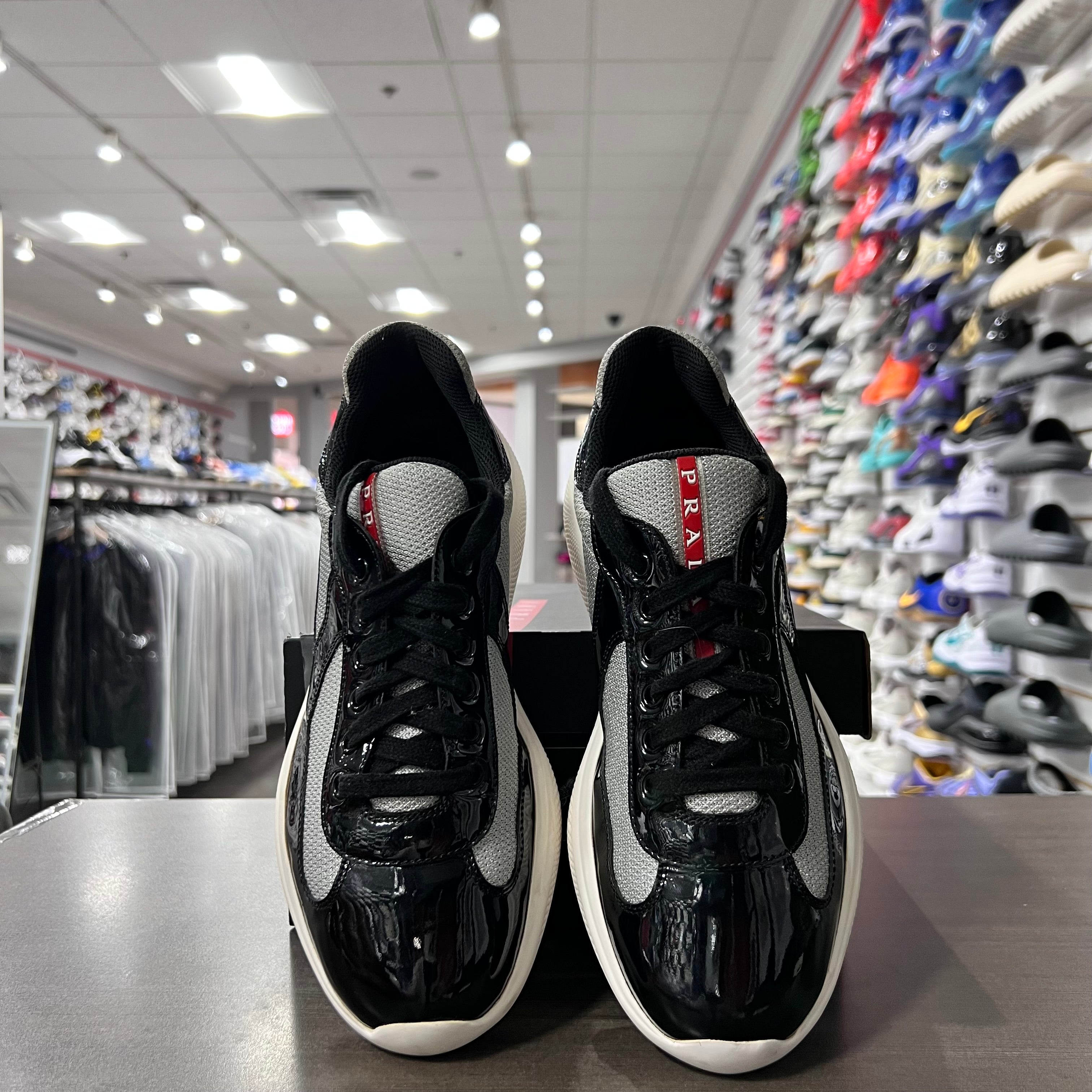 Prada Americas Cup Low Top Sneaker Black Cream (Lightly Worn)