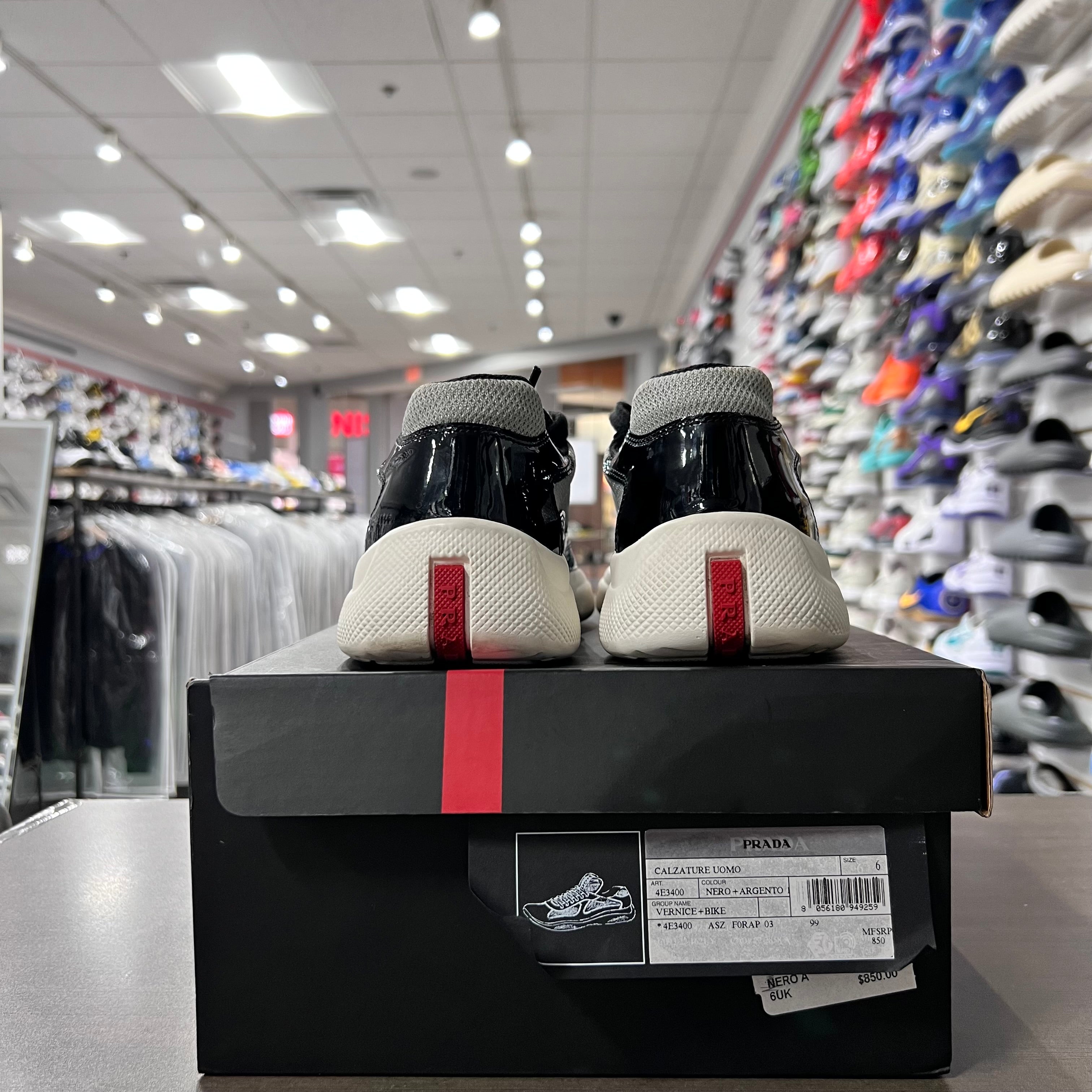 Prada Americas Cup Low Top Sneaker Black Cream (Lightly Worn)