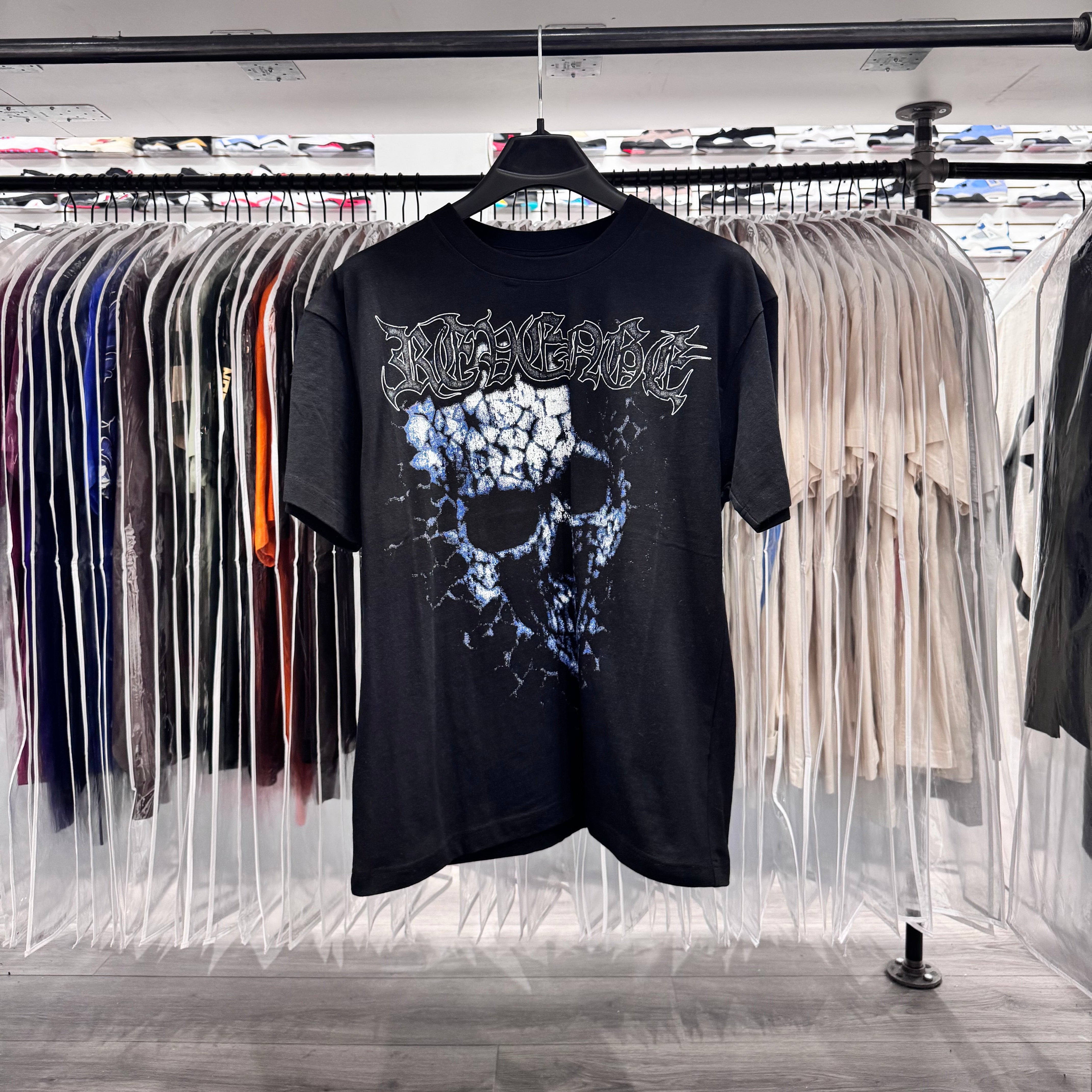 Revenge Crack Skull Black Tee