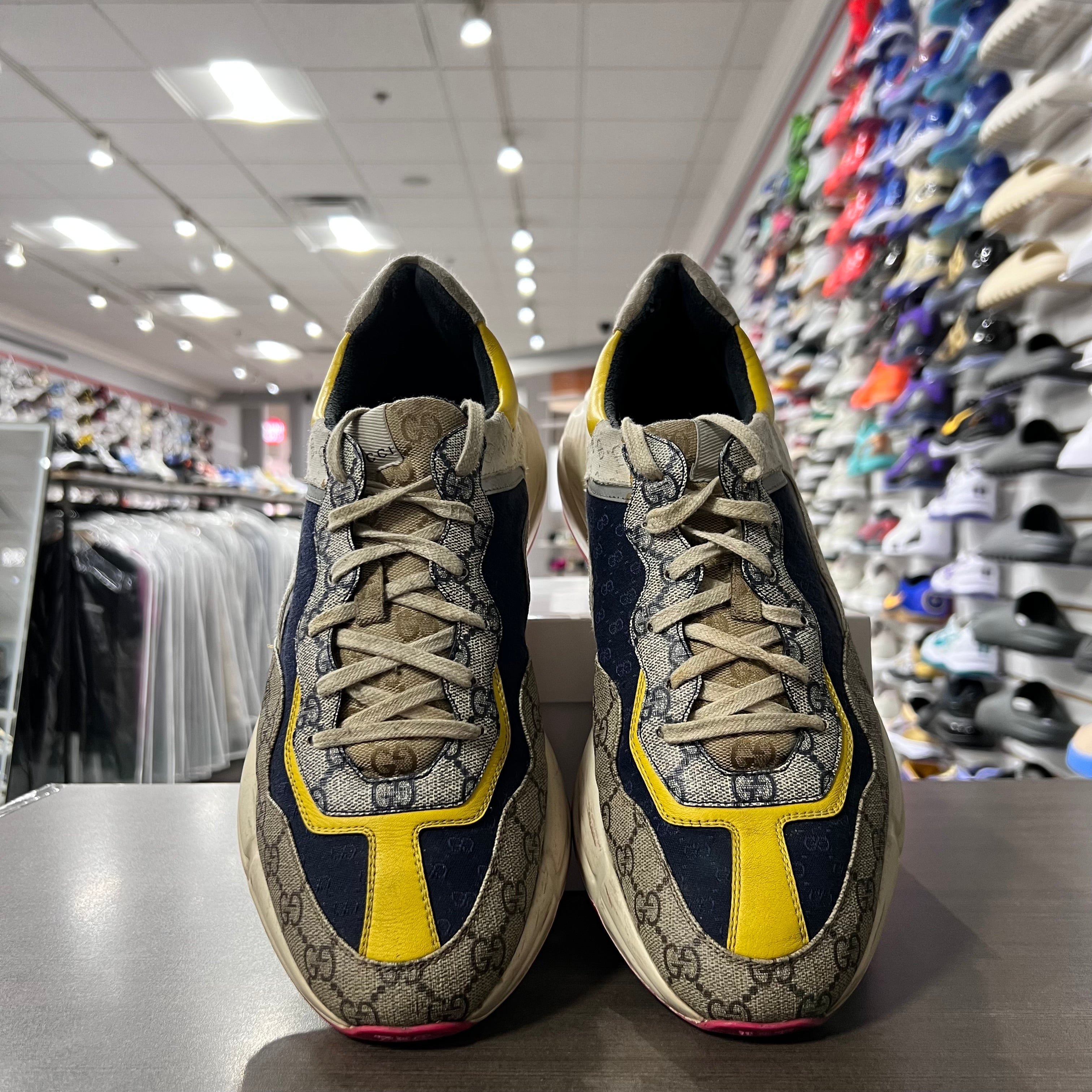 Gucci Rython Sneaker Beige Yellow White (Lightly Worn+Replacement Box)