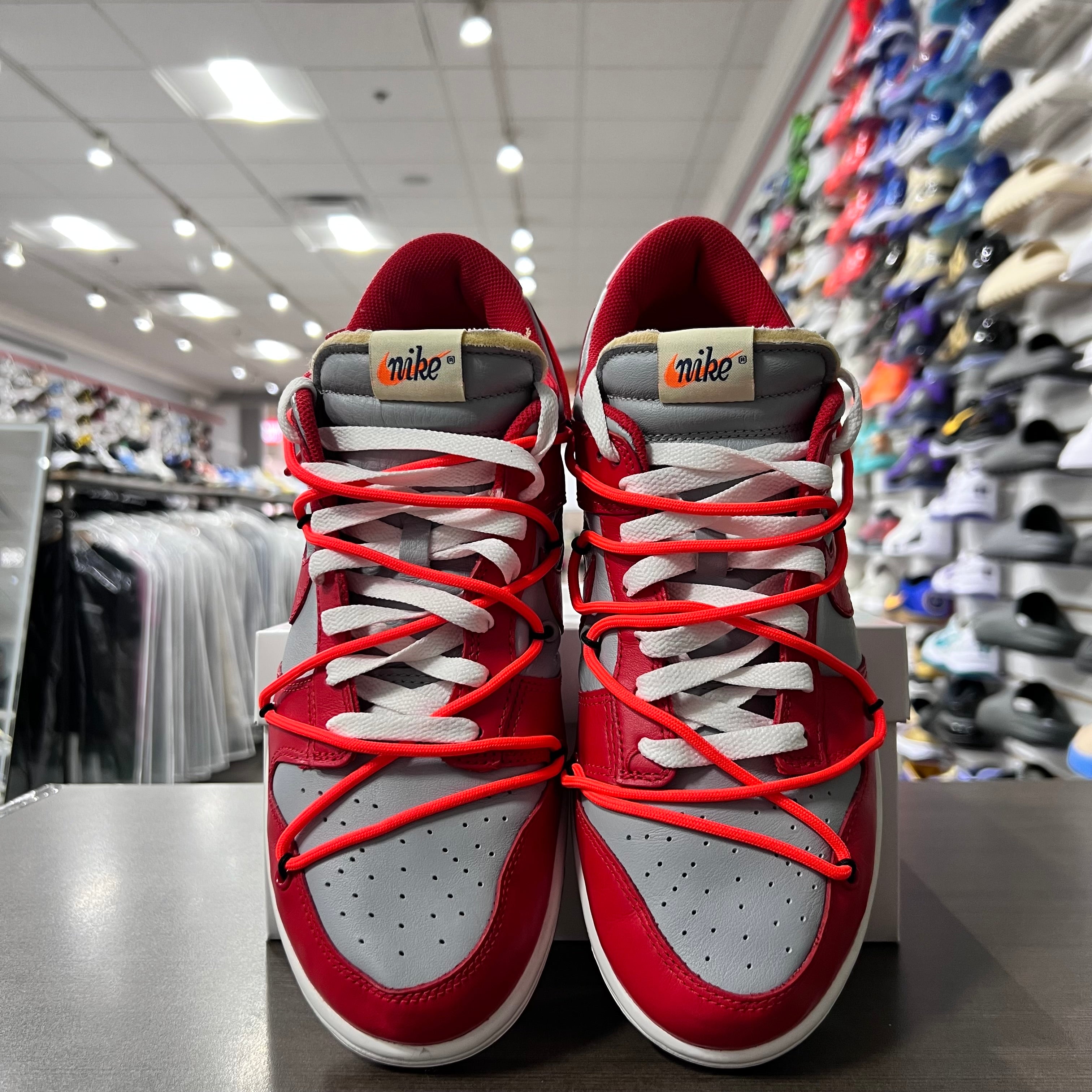 Nike X Off White Dunk Low University Red (Lightly Worn+Replacement Box)