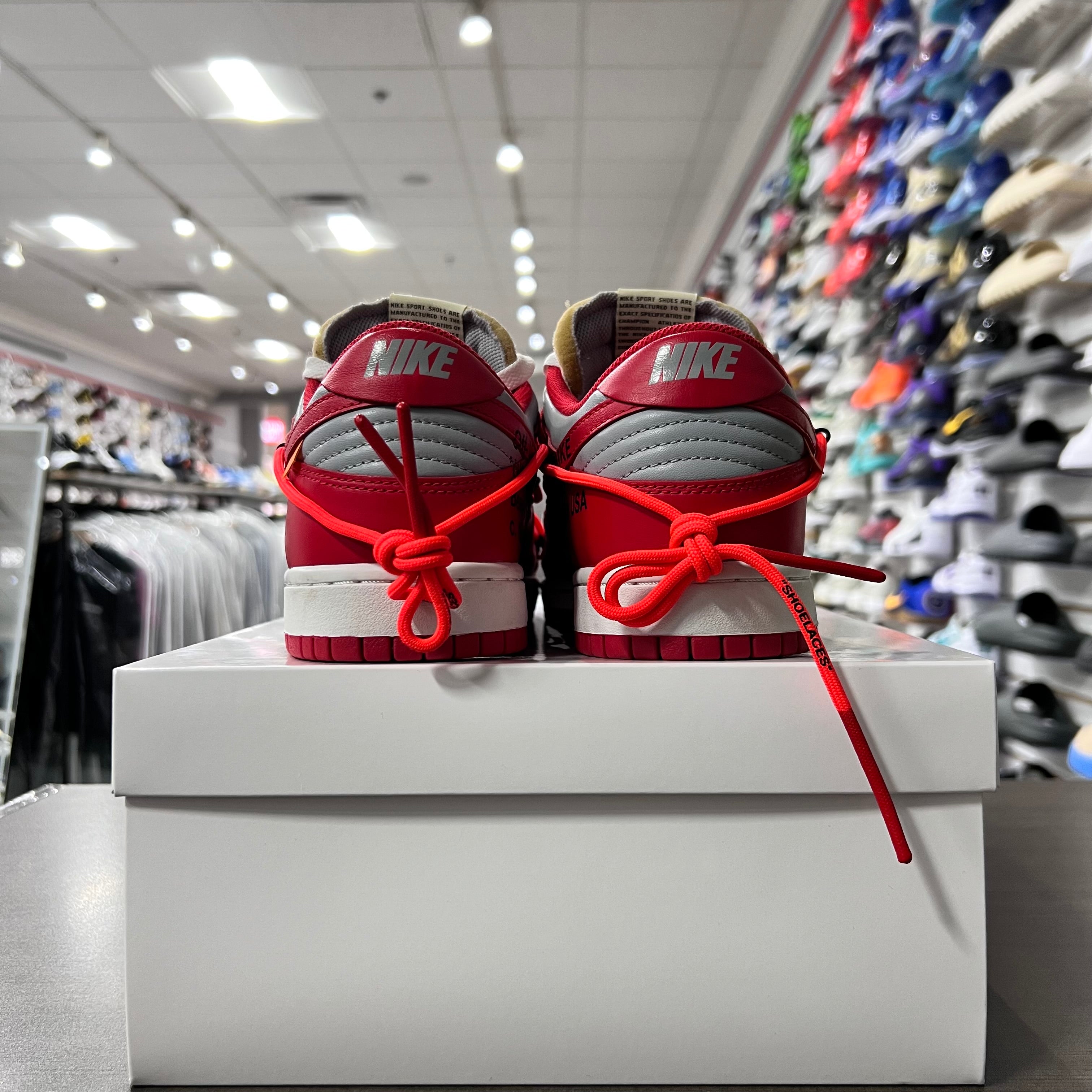Nike X Off White Dunk Low University Red (Lightly Worn+Replacement Box)