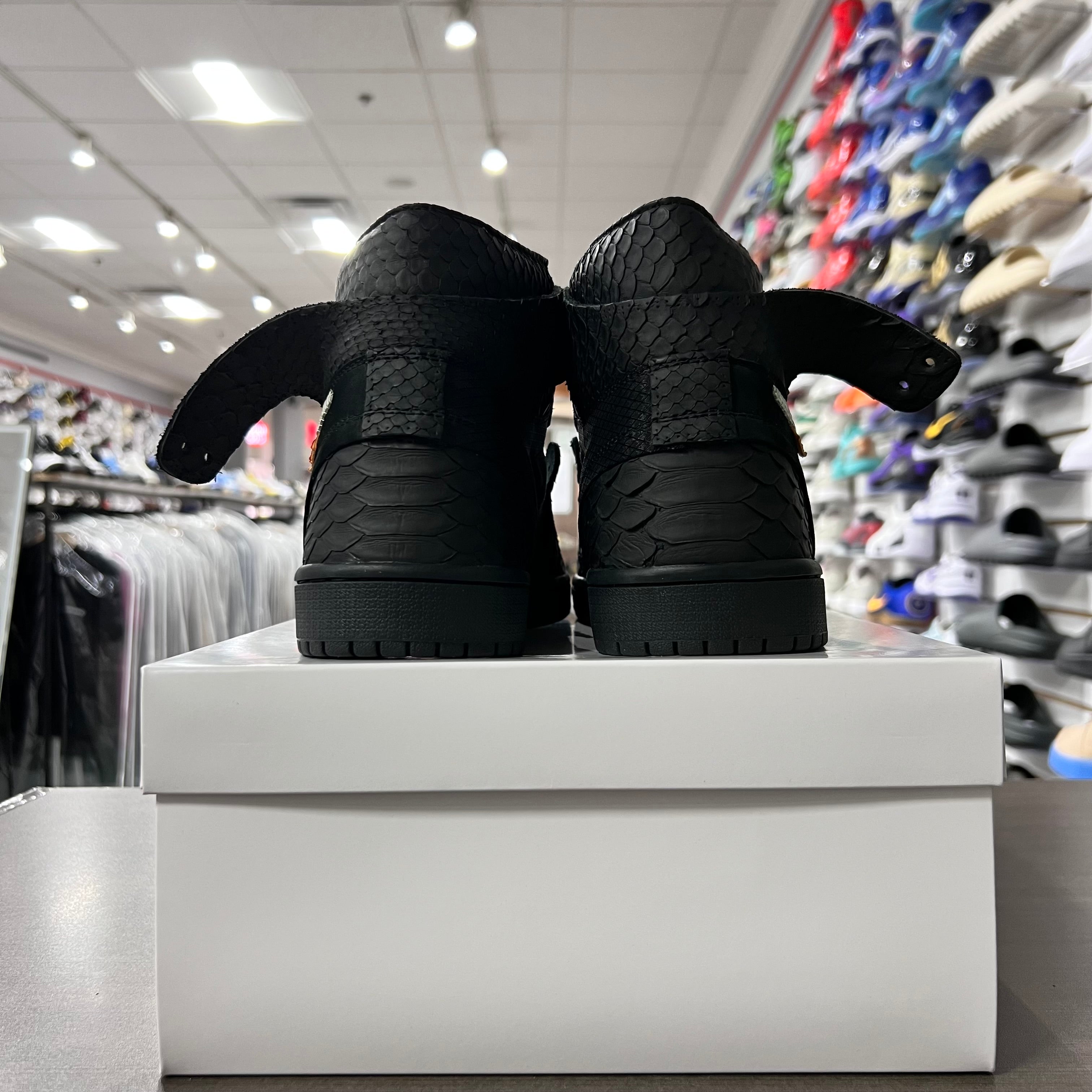 The Shoe Surgeon Off White Jordan 1 Lux Rubberized Python Custom (Lightly Worn+Replacement Box)