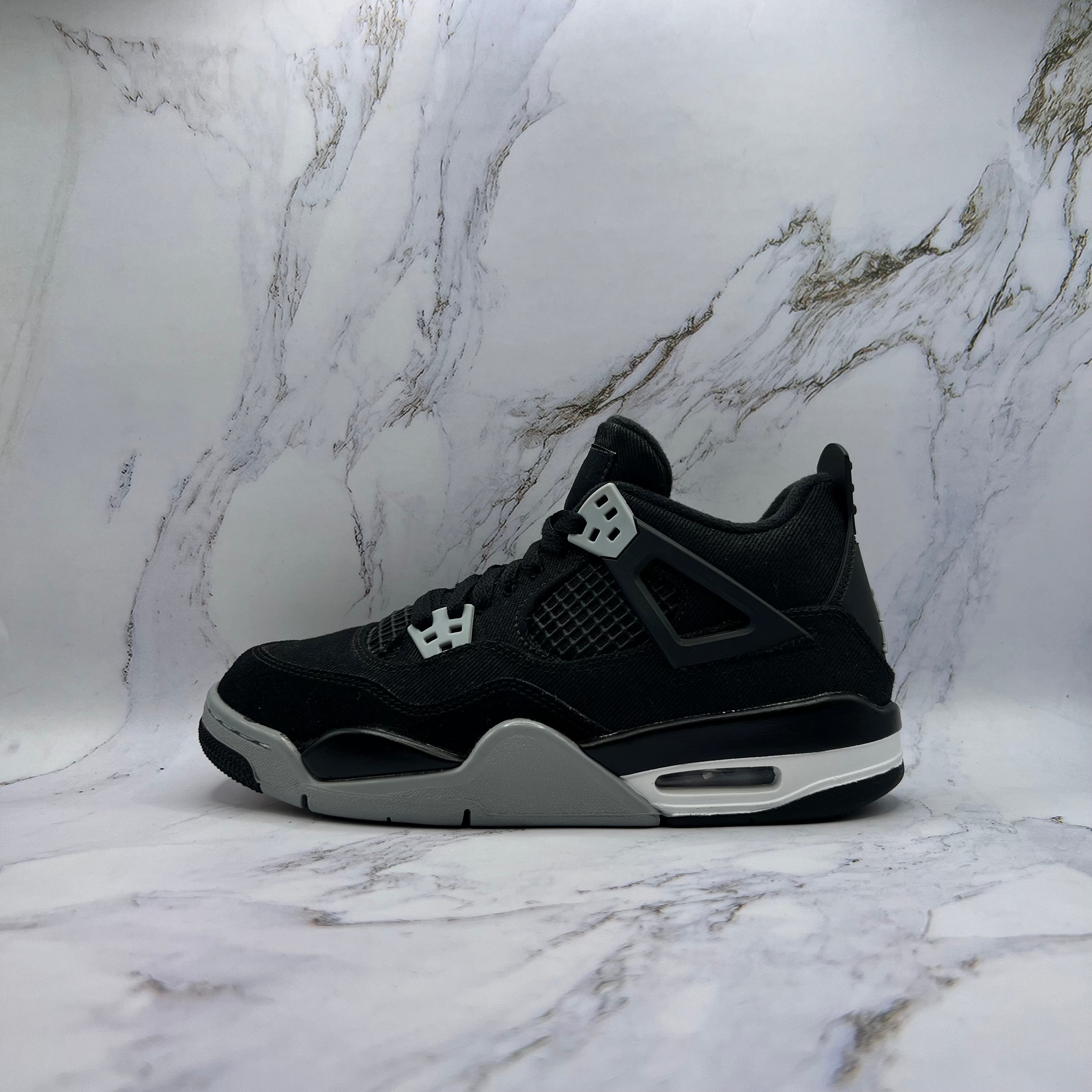 Jordan Retro 4 Gs Black Canvas