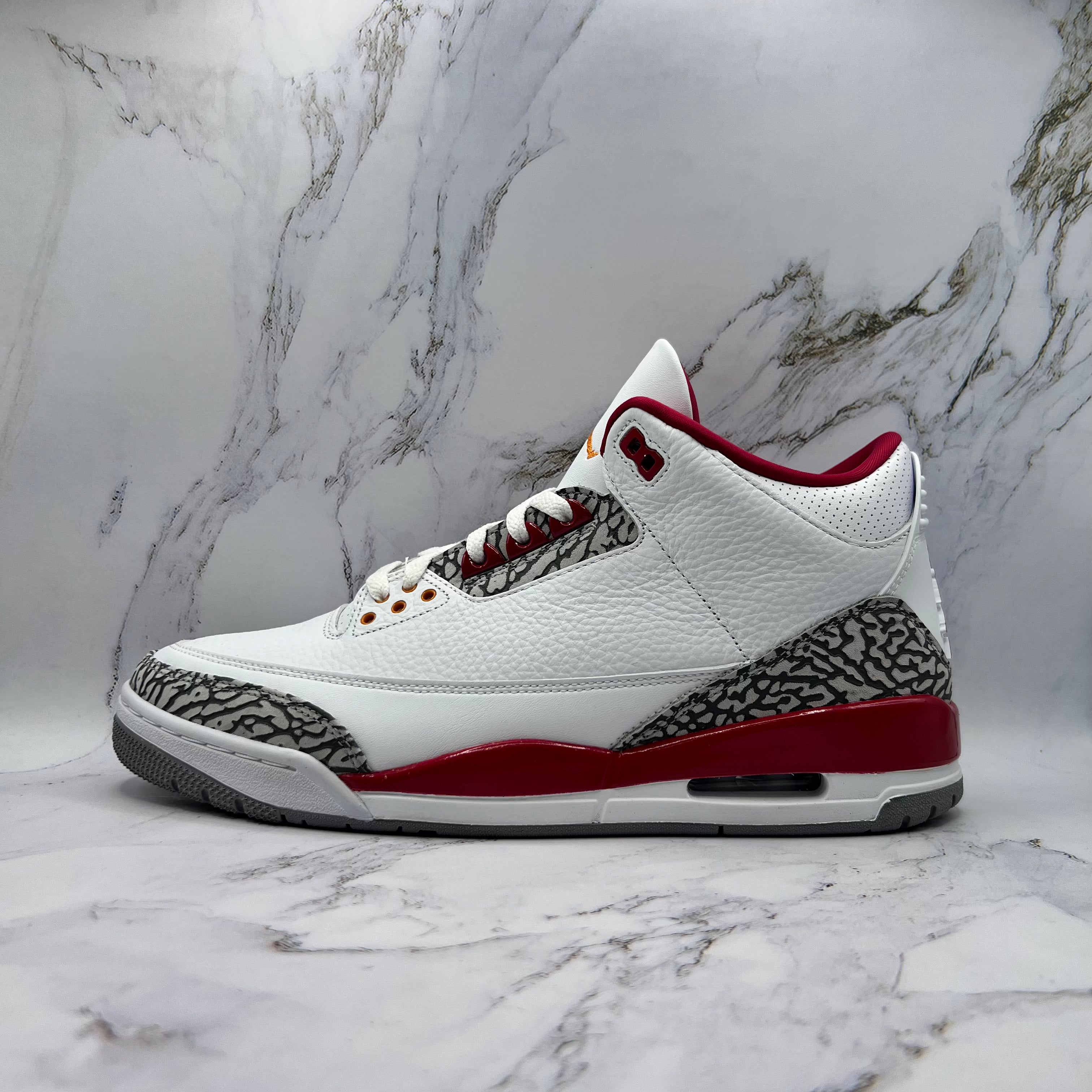 Jordan Retro 3 Mens Cardinal (Replacement Box)
