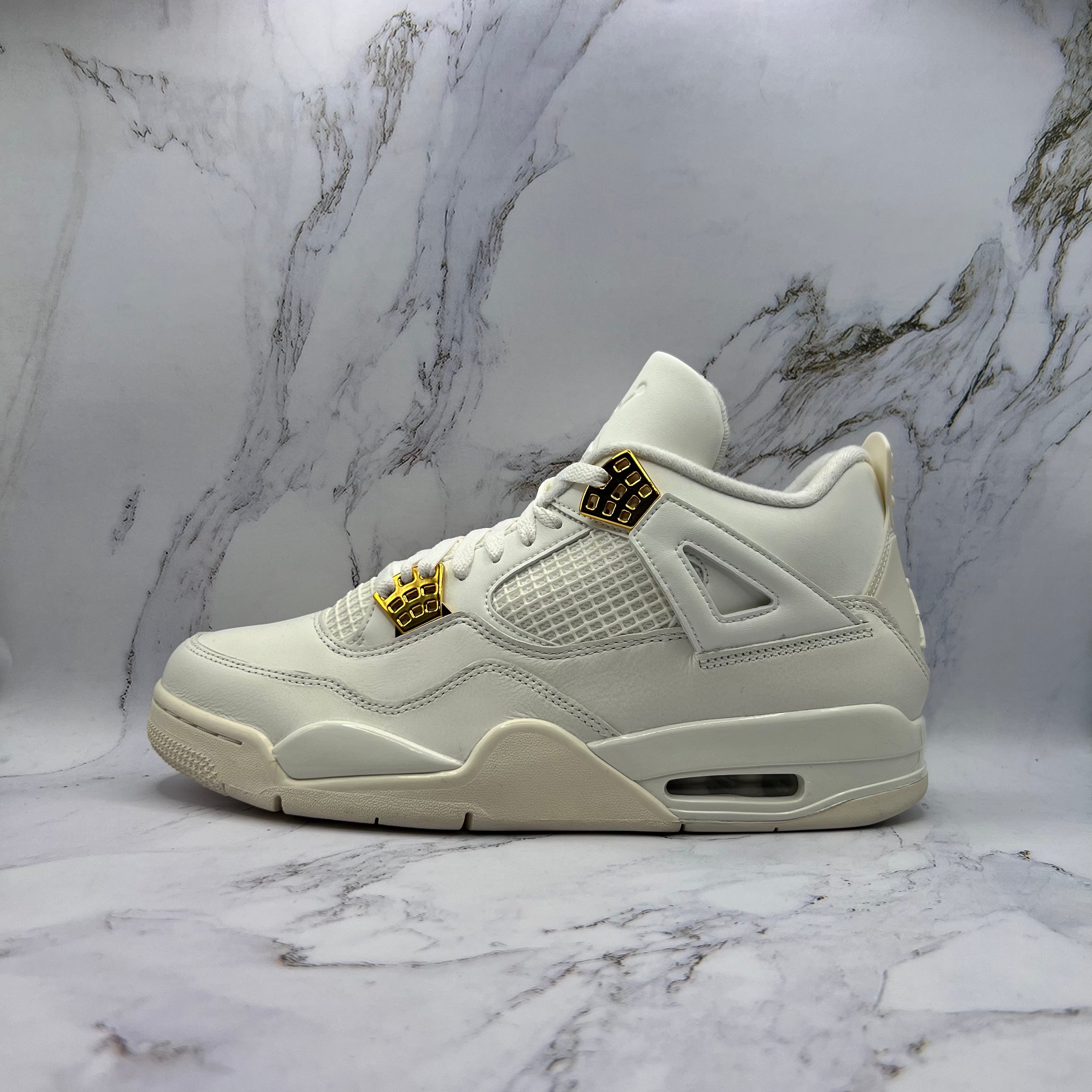 Jordan Retro 4 Womens Mettalic Gold